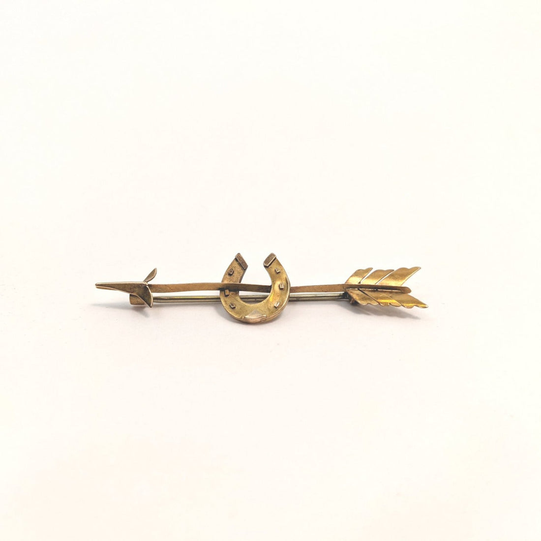 1880s 15k Gold Horseshoe Brooch