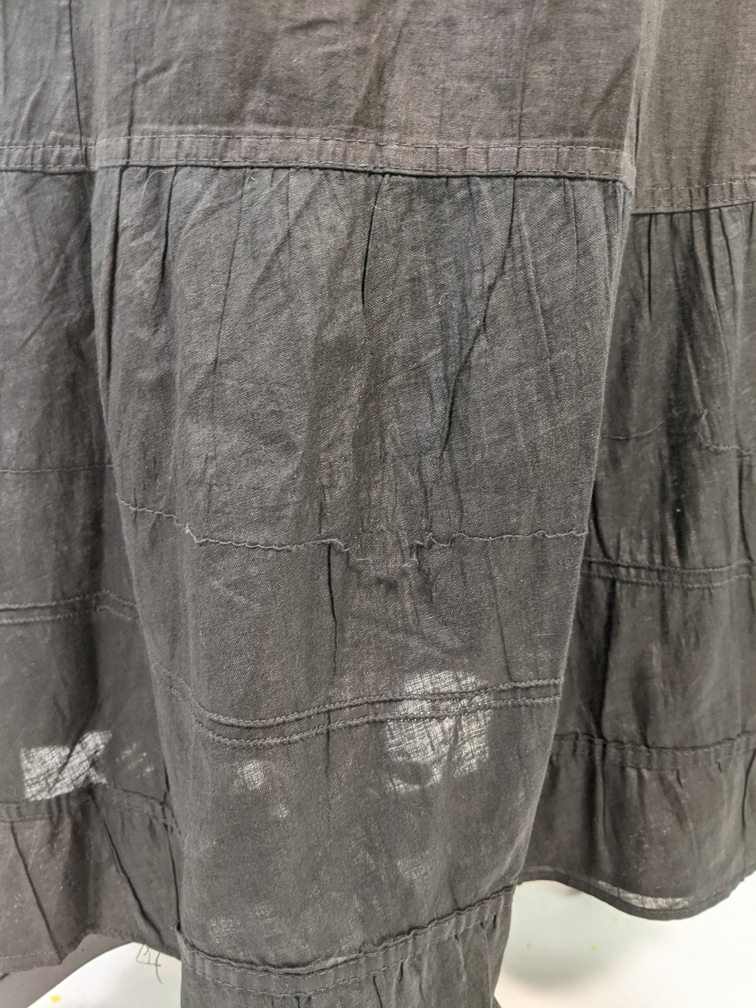 1910s Black Cotton Petticoat