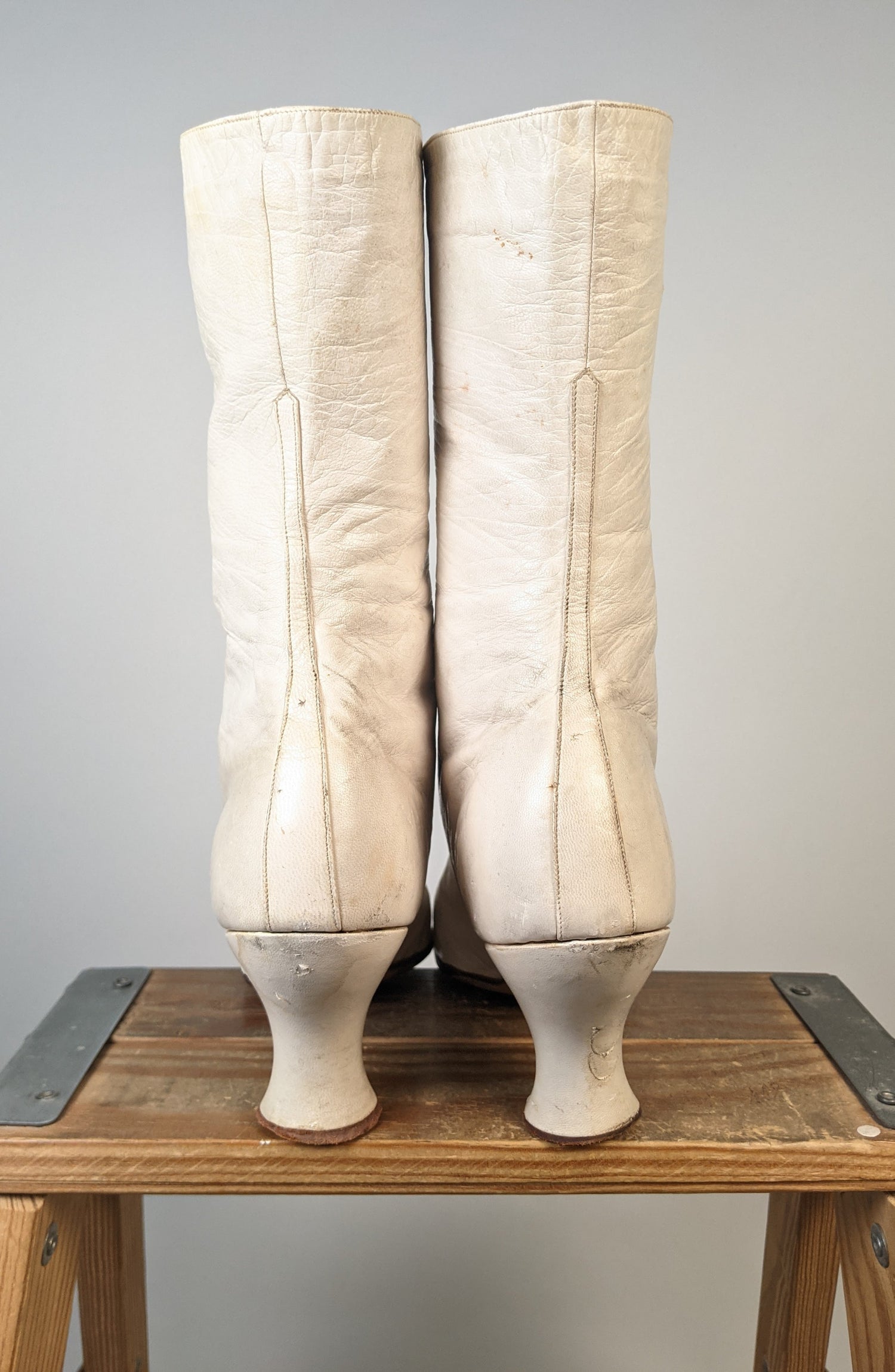 1910s-20s White Boots