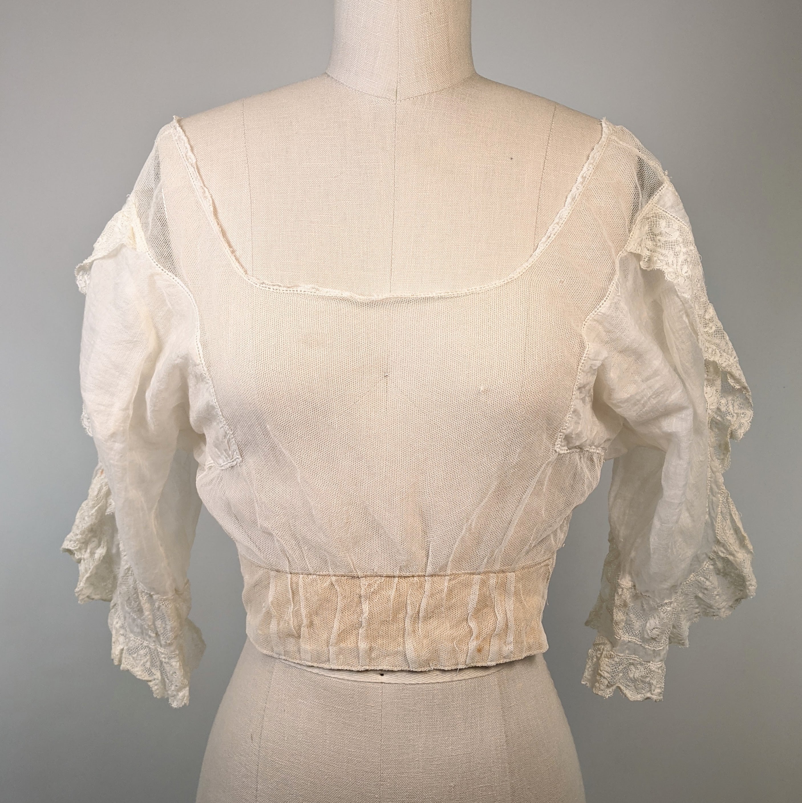 1900s Net Lace Camisole | 3/4 Sleeve