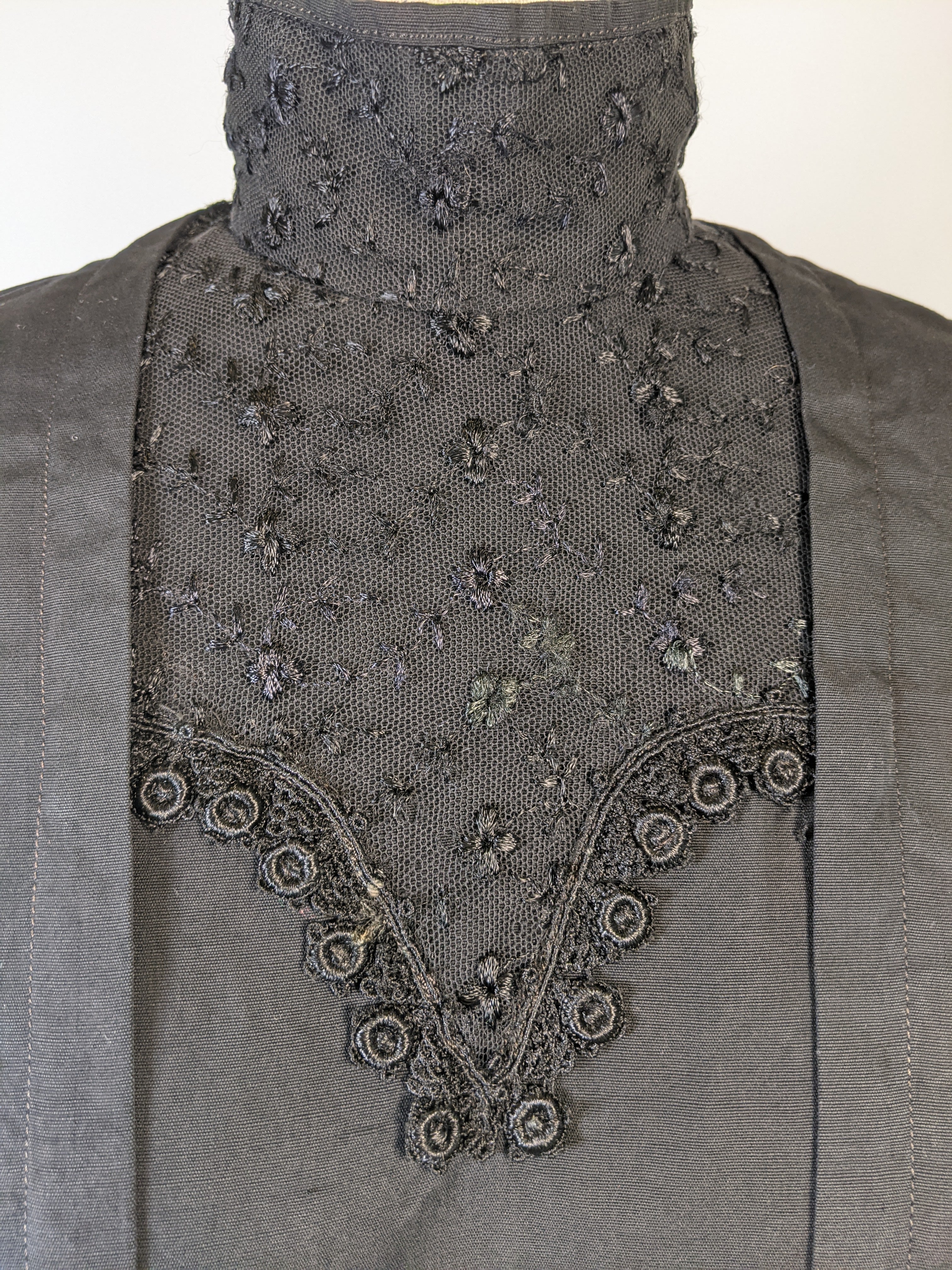 Black Edwardian Shirtwaist
