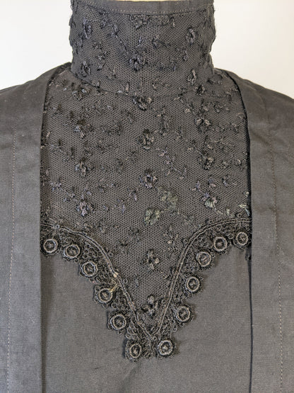 Black Edwardian Shirtwaist
