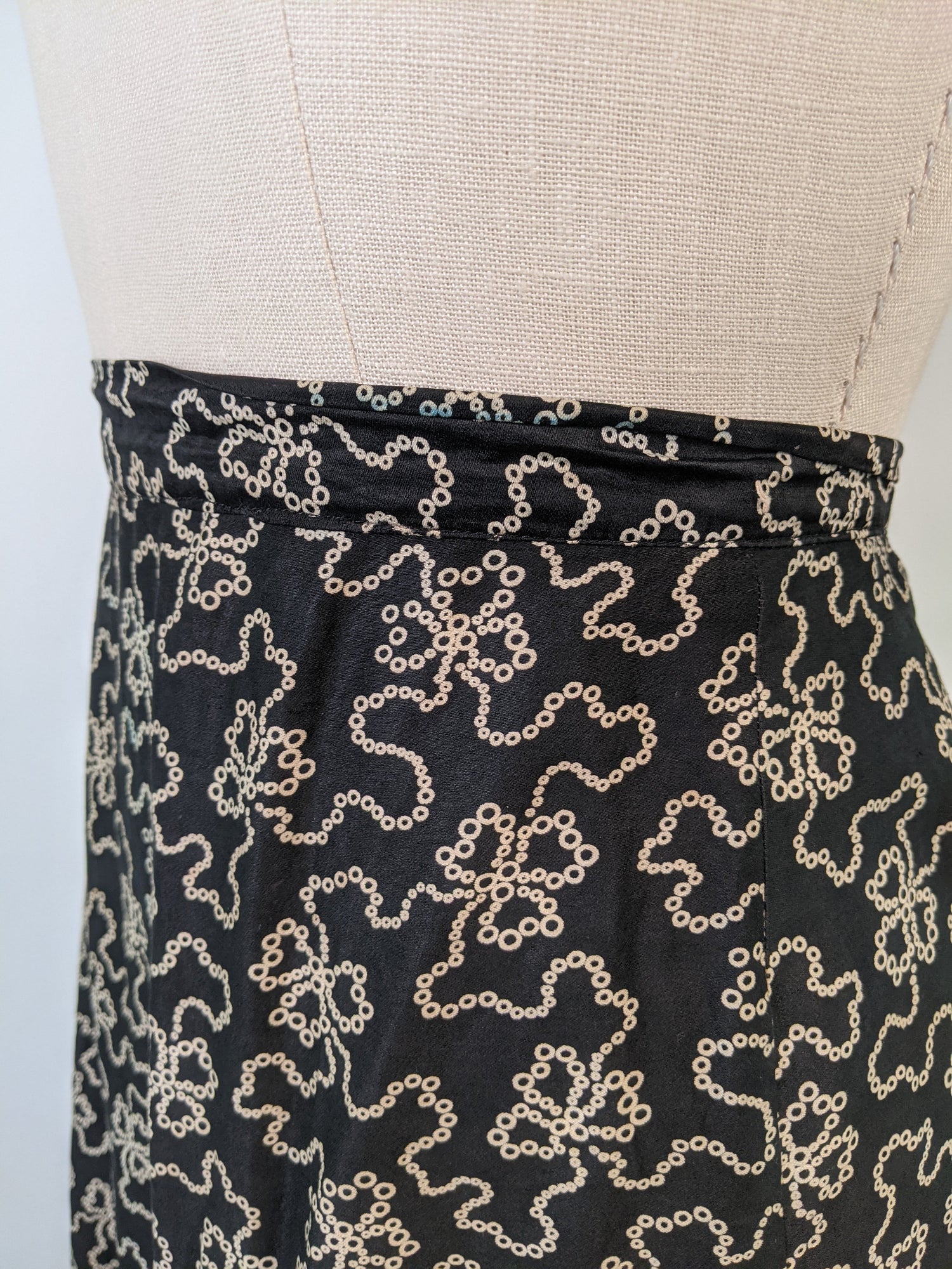 Edwardian Black + White Cotton Skirt
