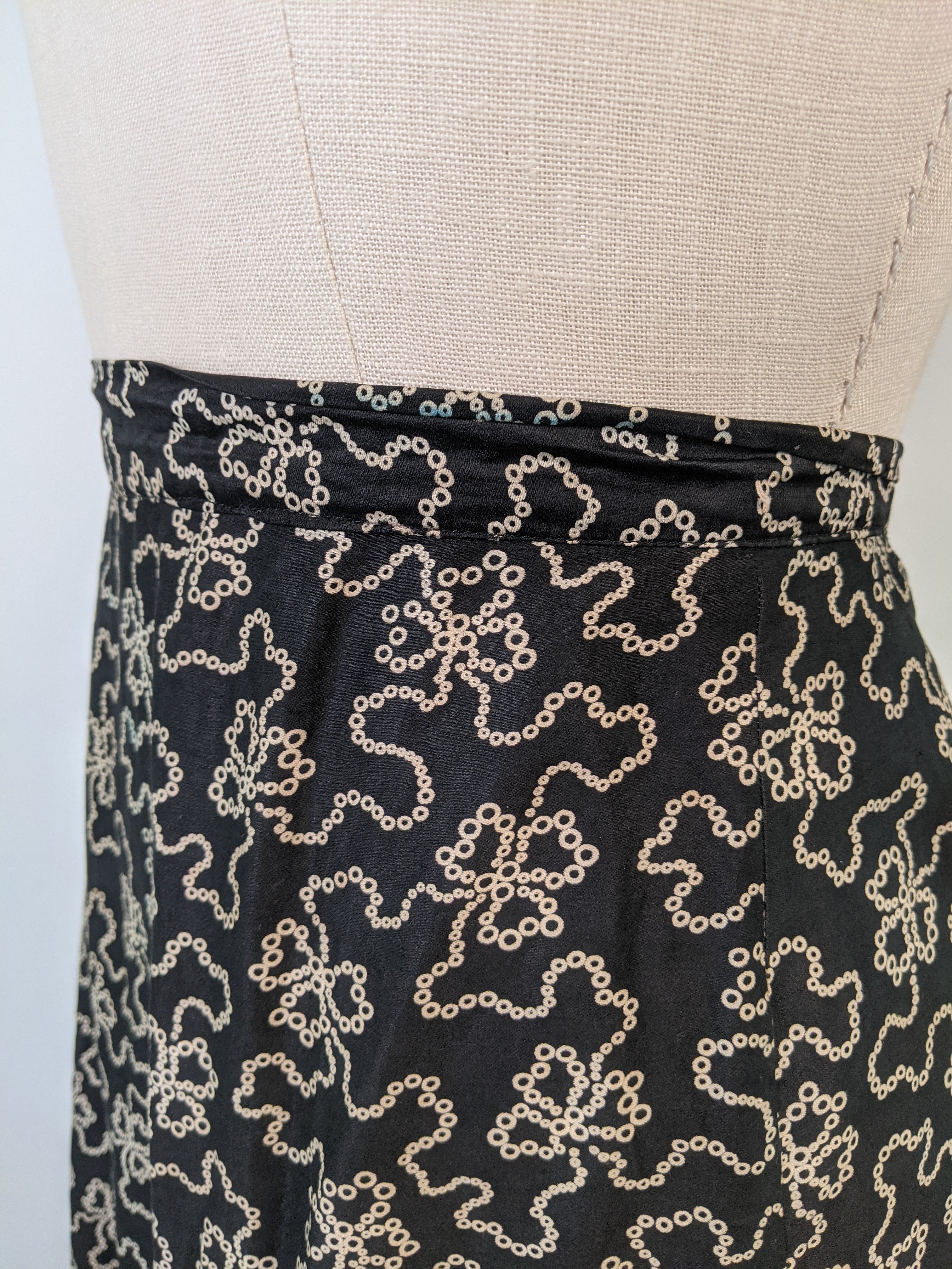 Edwardian Black + White Cotton Skirt