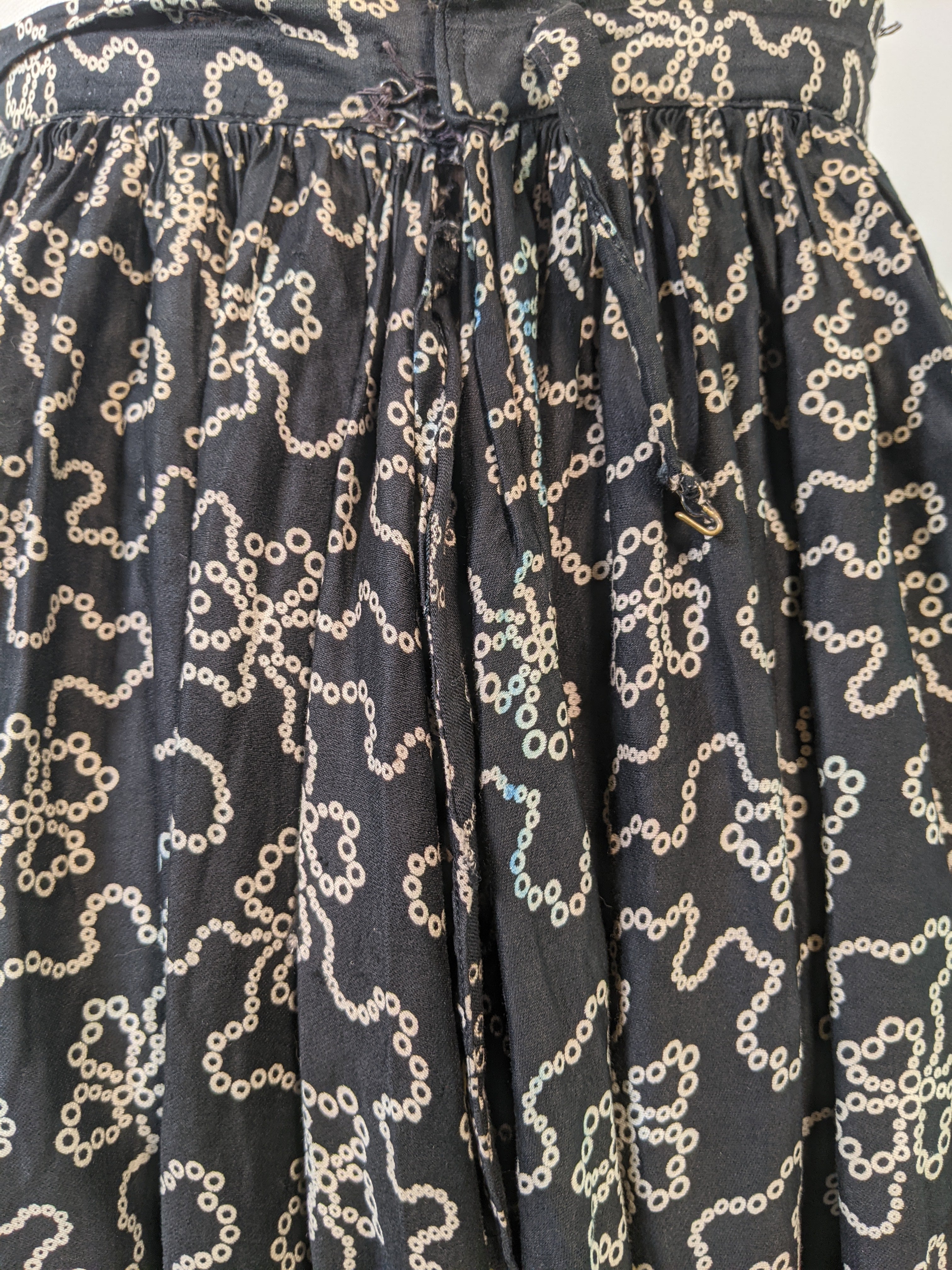 Edwardian Black + White Cotton Skirt