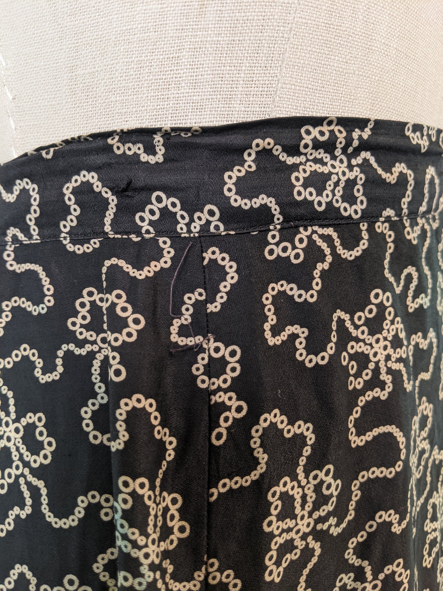 Edwardian Black + White Cotton Skirt