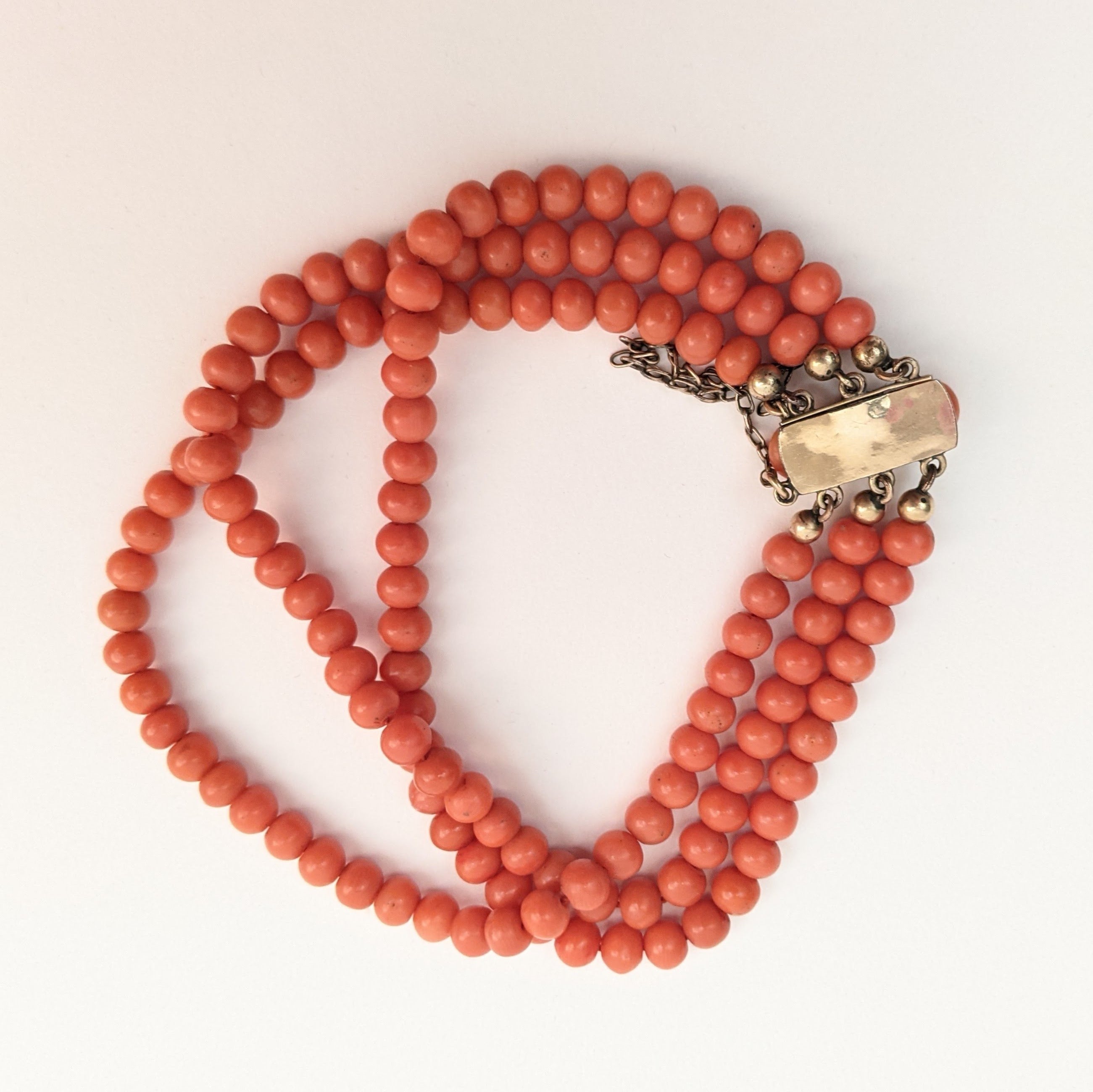 Coral Bead Bracelet C. 1890