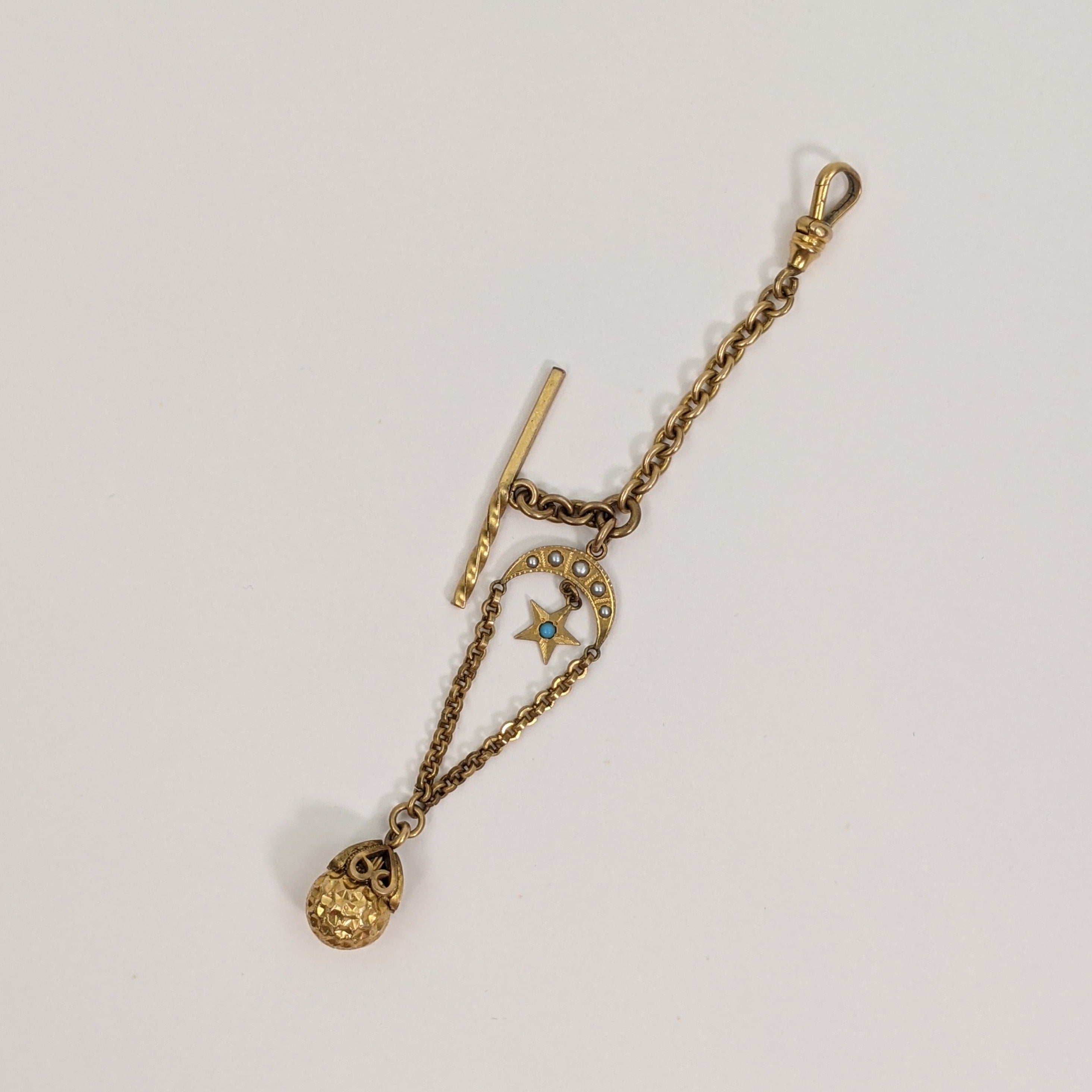 Crescent Moon + Star Watch Fob