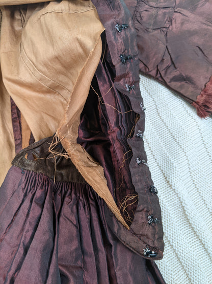 Late 1840s - 1850 Silk Gown