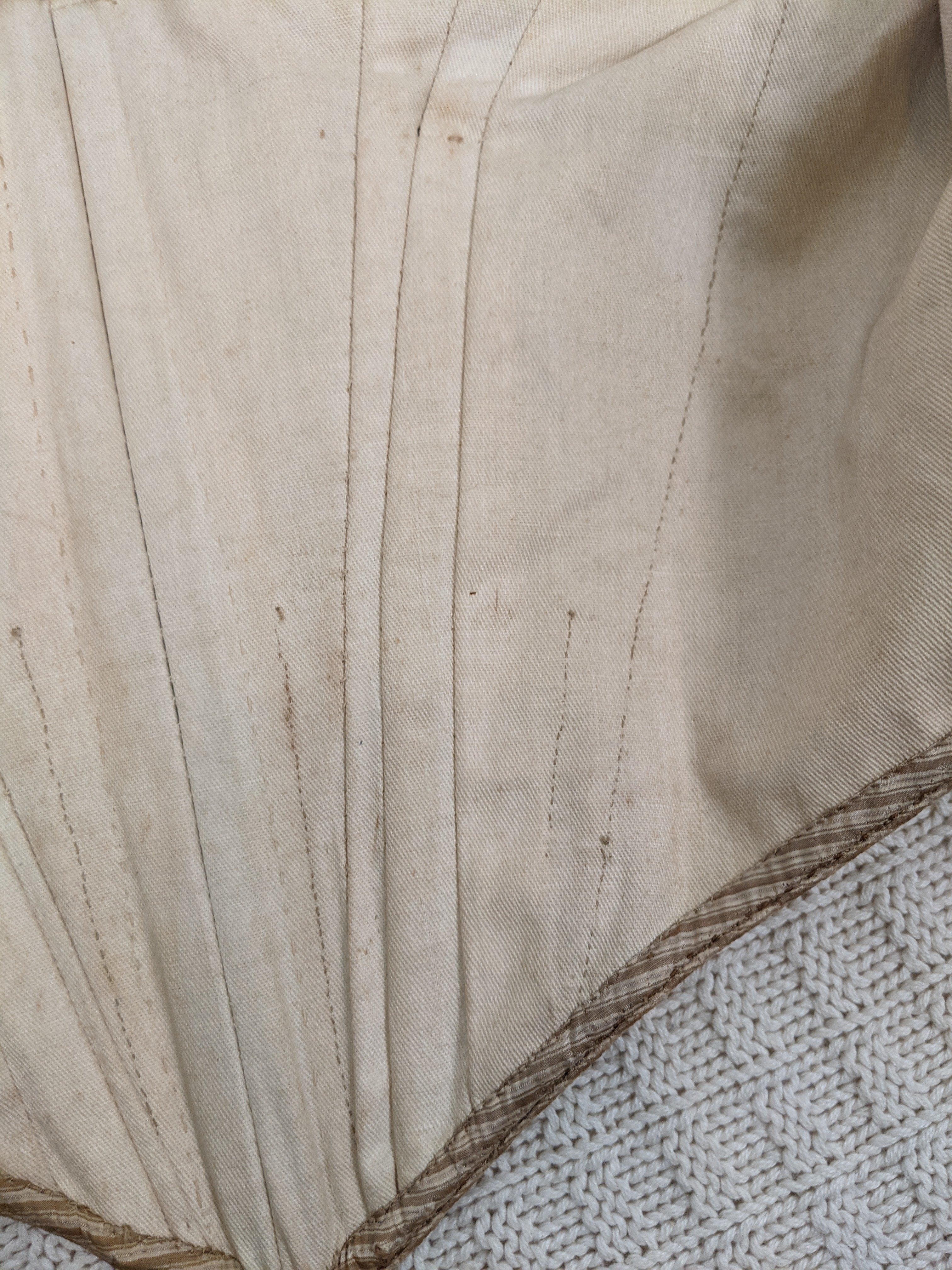 1840s Champagne Silk Gown