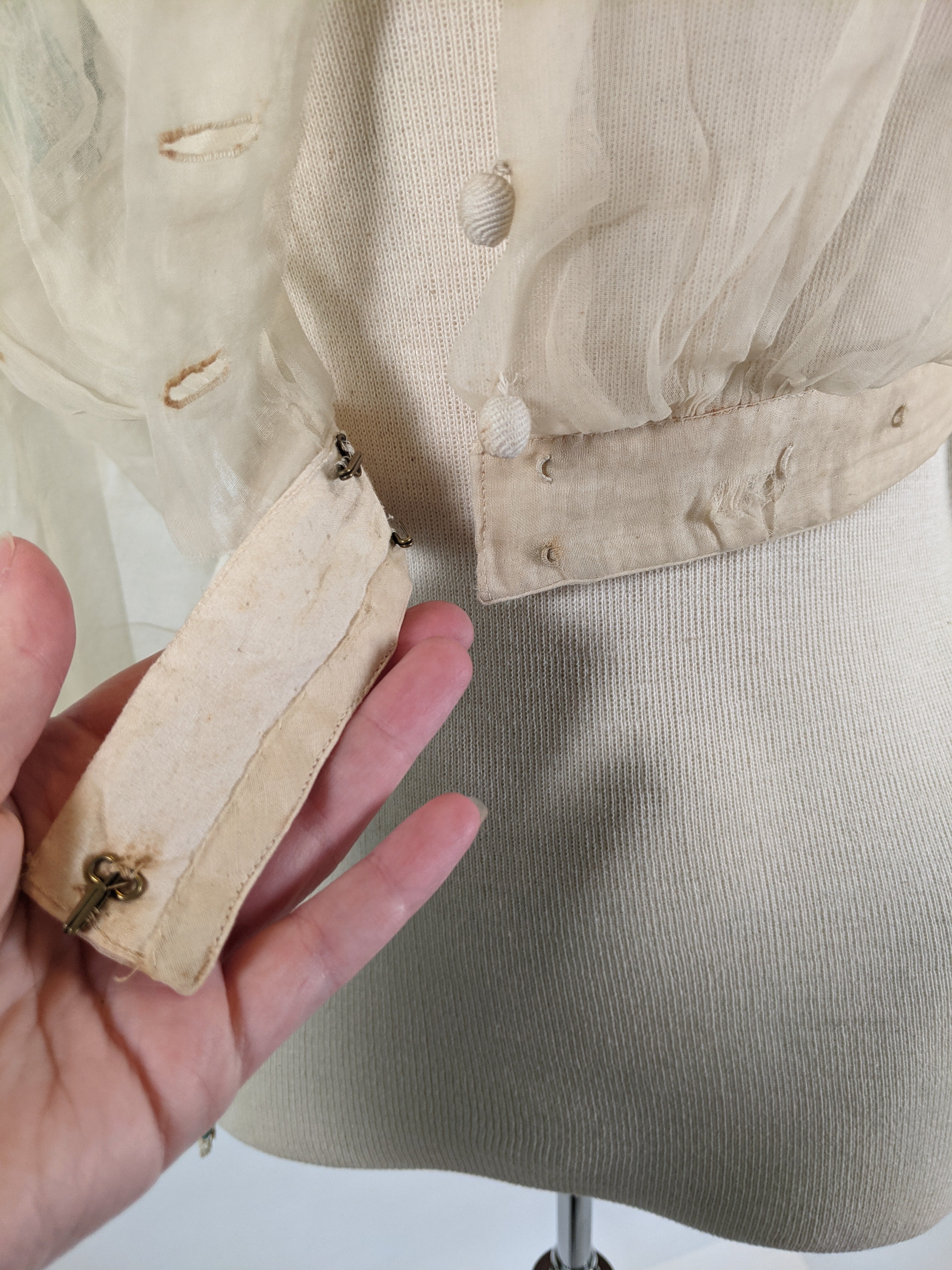 RESERVED | 1860s Organdy Waist