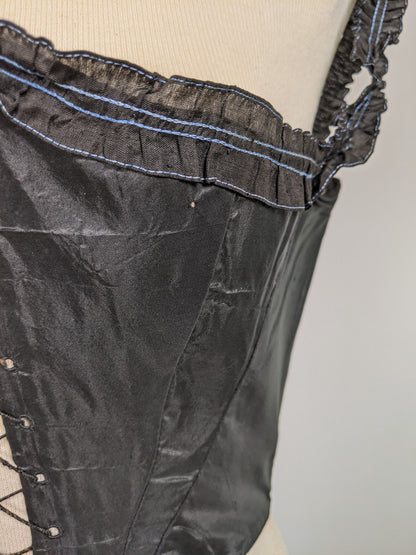 1860s Black Swiss Waist