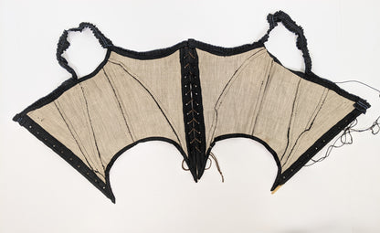 1860s Black Swiss Waist