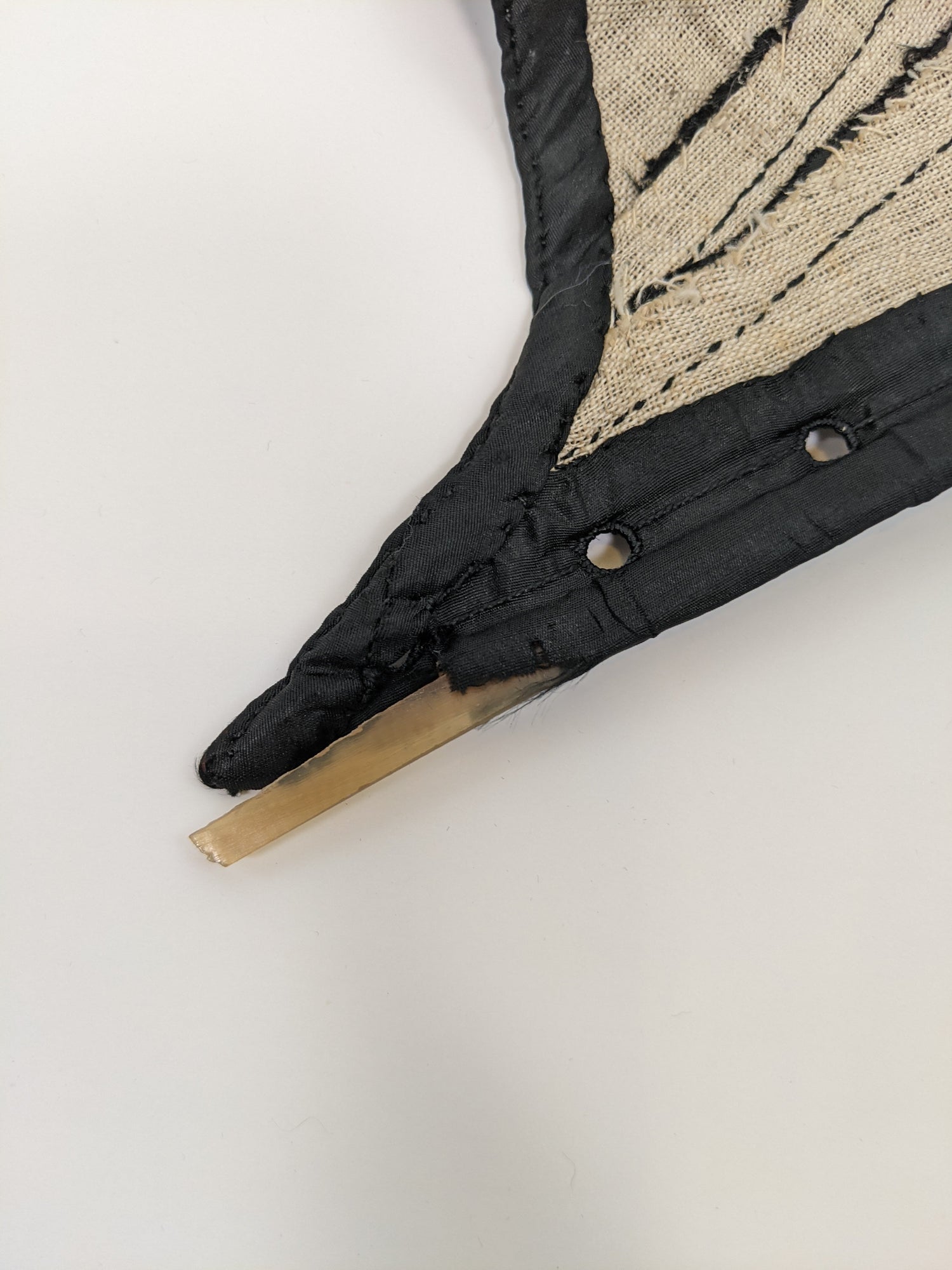 1860s Black Swiss Waist