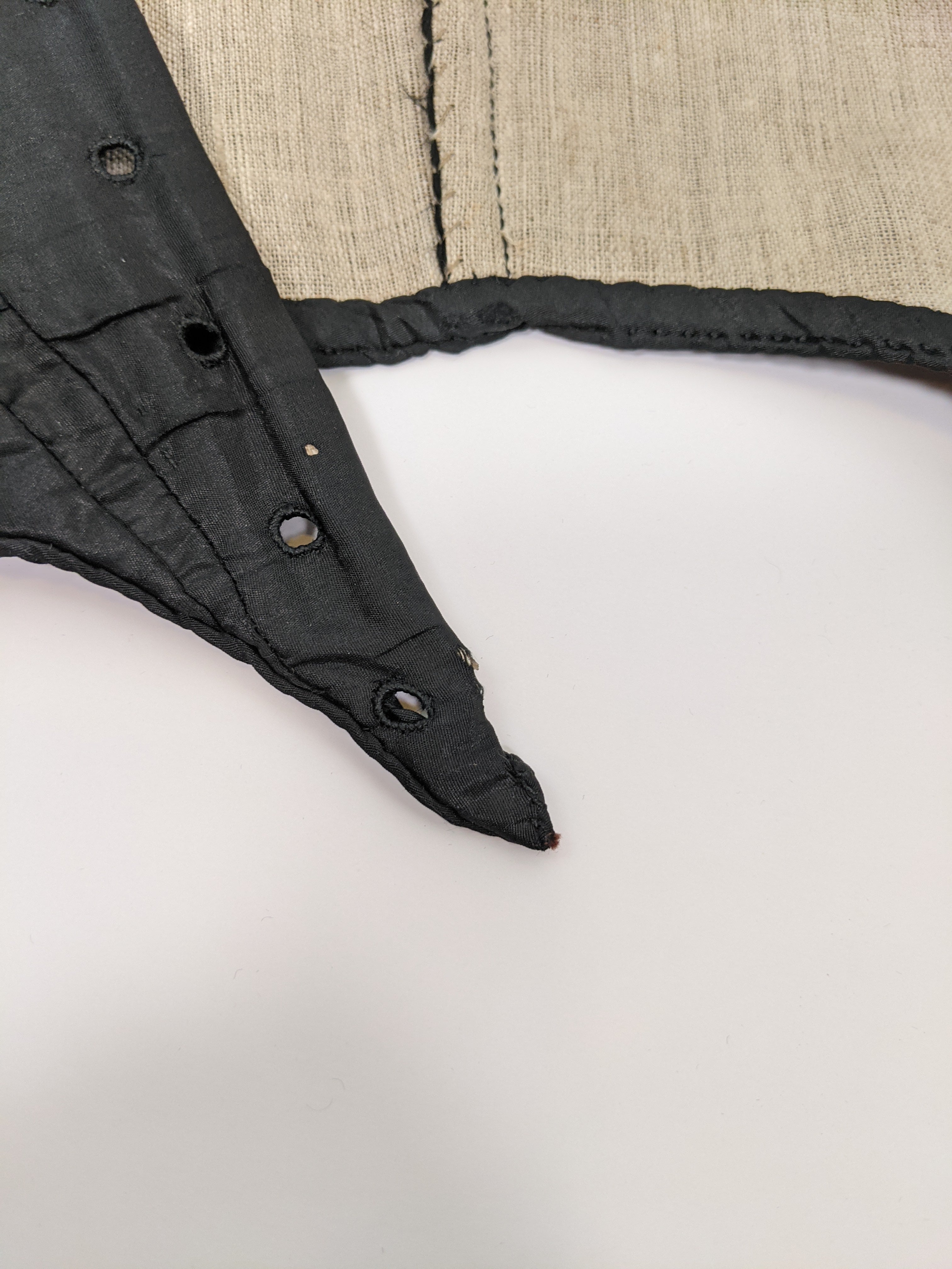 1860s Black Swiss Waist