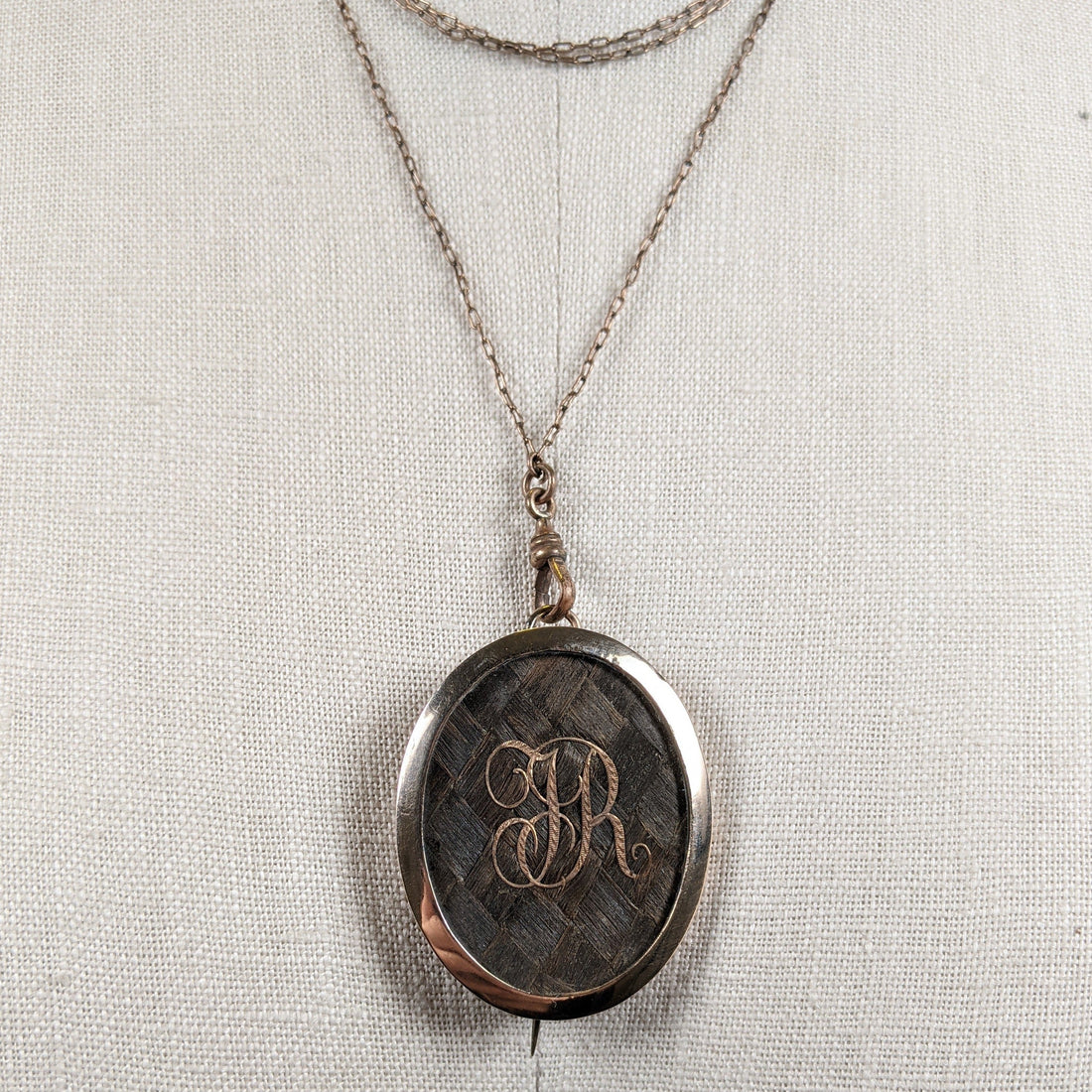 1820s-30s Woven Hair Brooch + Pendant
