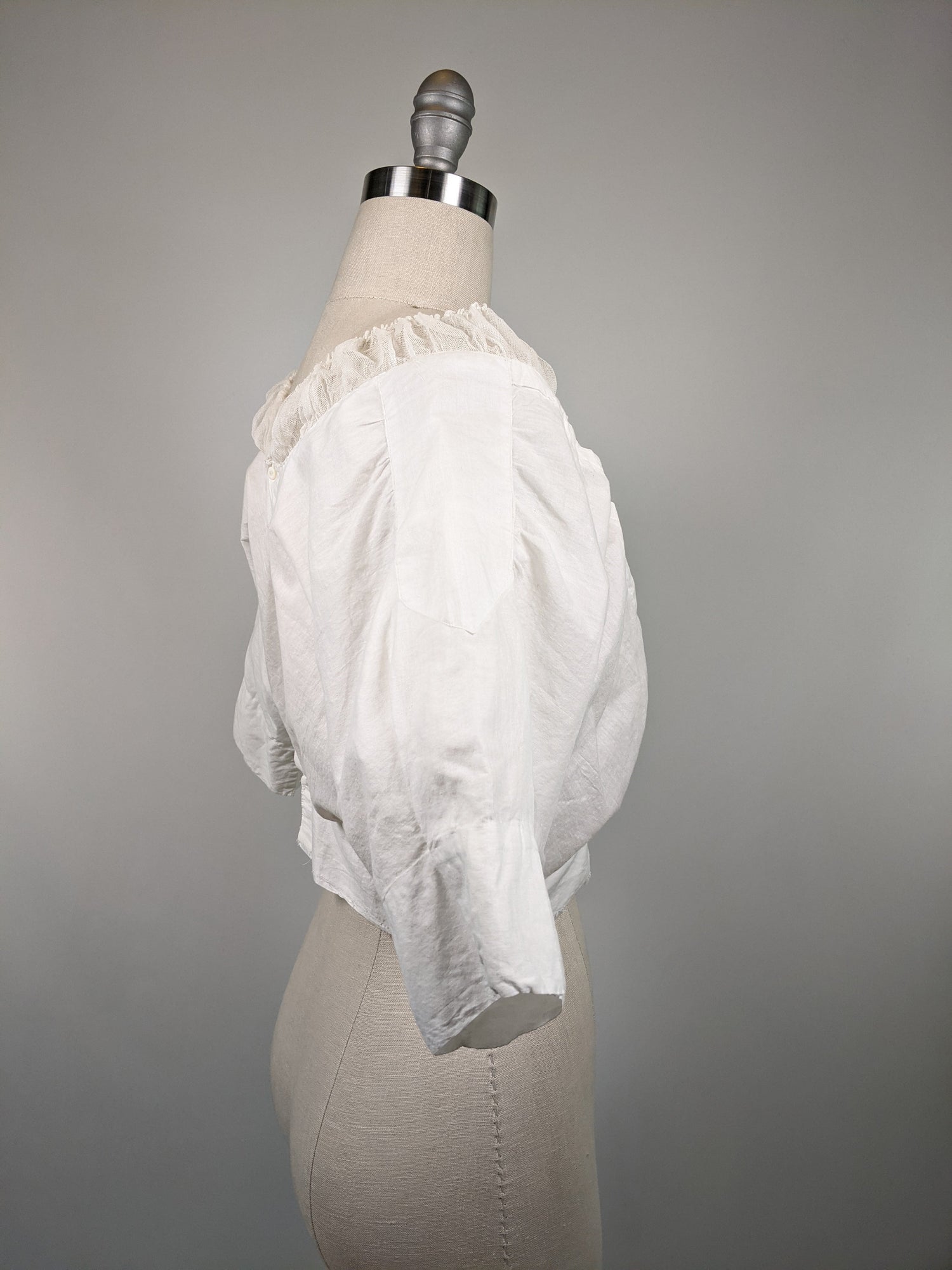1910s Cotton Corset Cover / Dress Top
