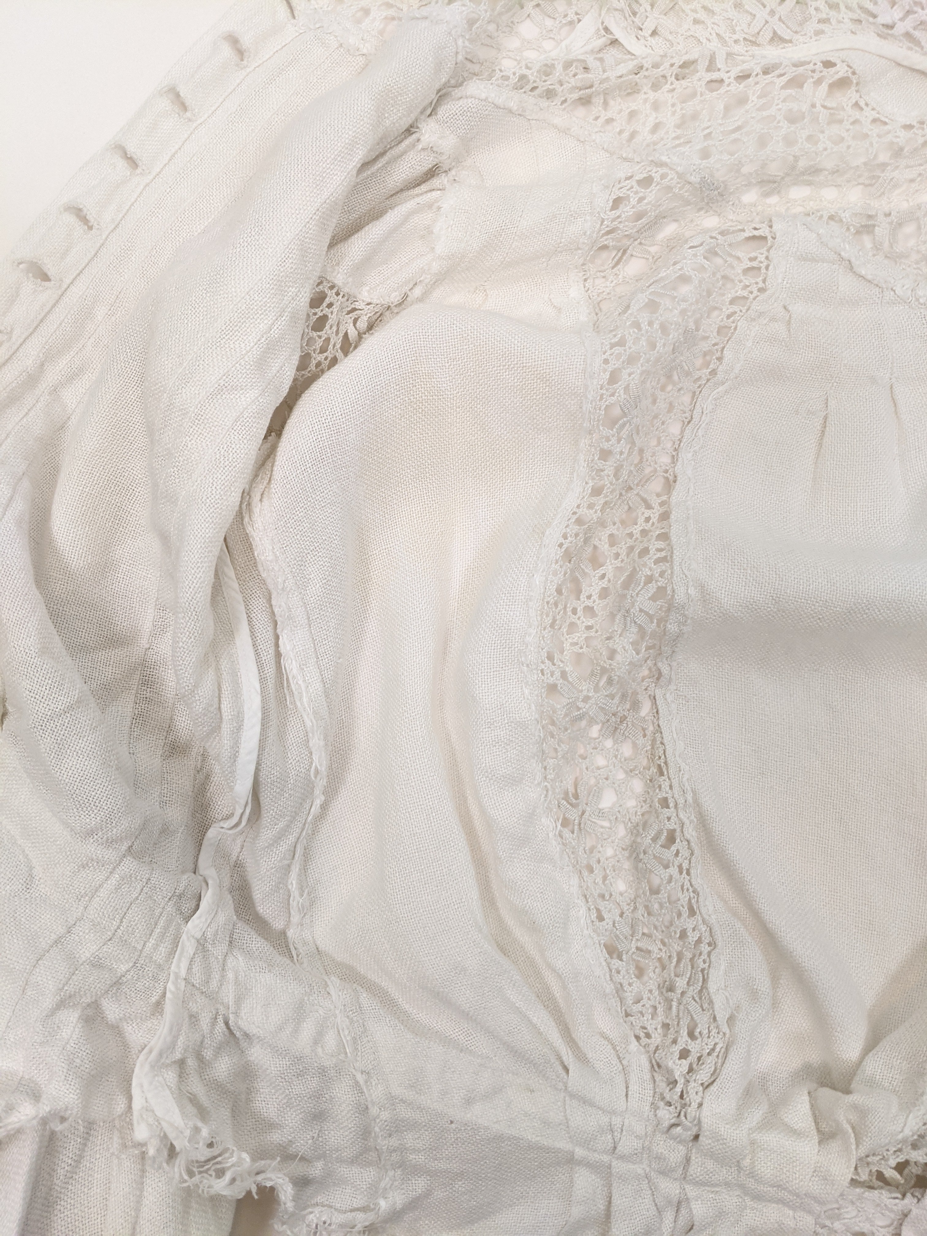 1900s Linen Shirtwaist | As Is
