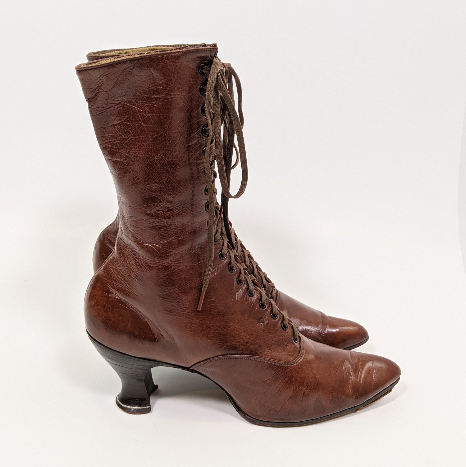 1910s-20s Brown Boots | Approx Sz 7-7.5