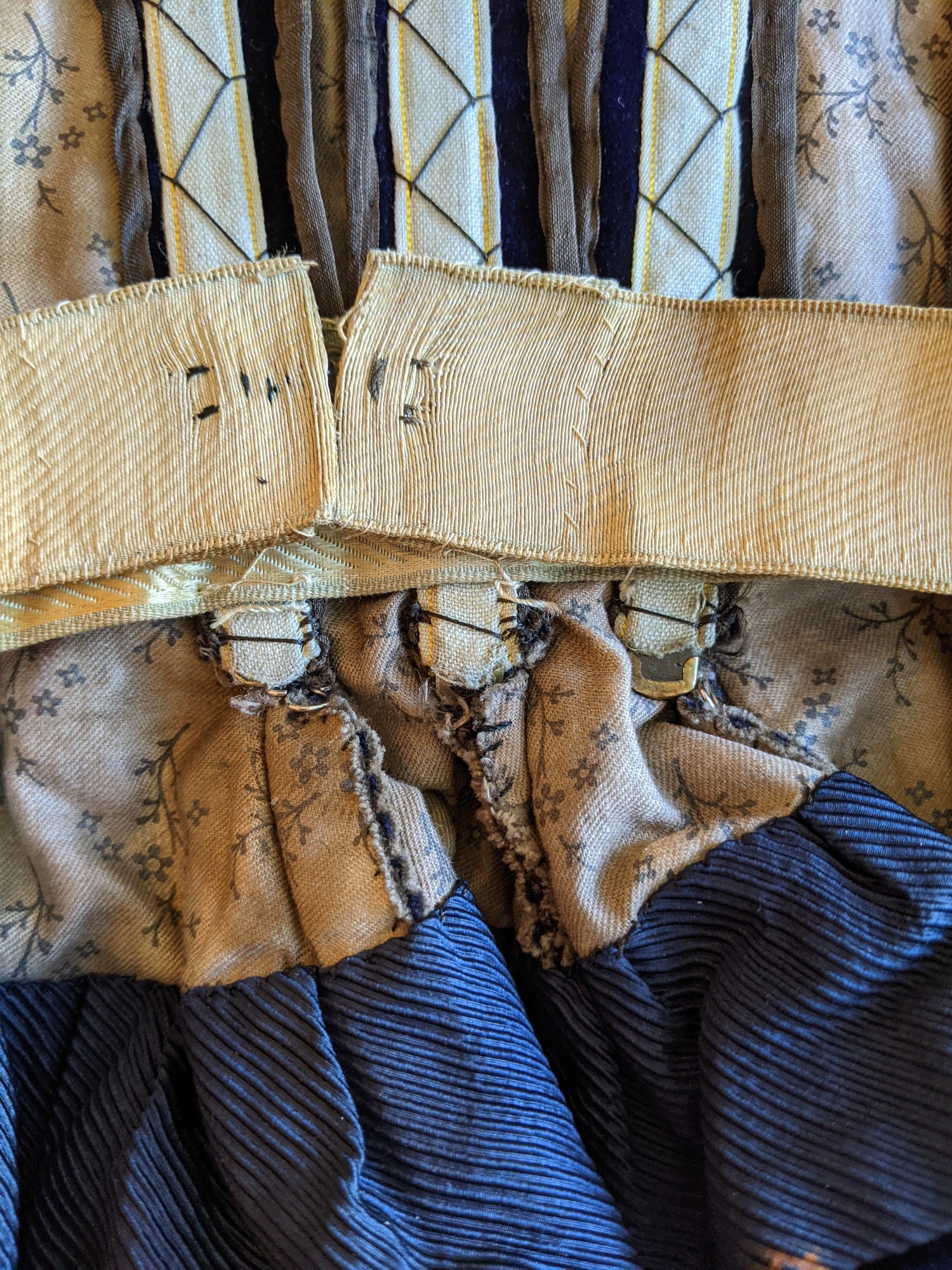 1880s Velvet Bodice or Waistcoat