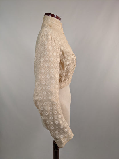 1870s-80s Cotton Shirtwaist
