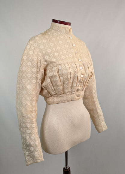 1870s-80s Cotton Shirtwaist