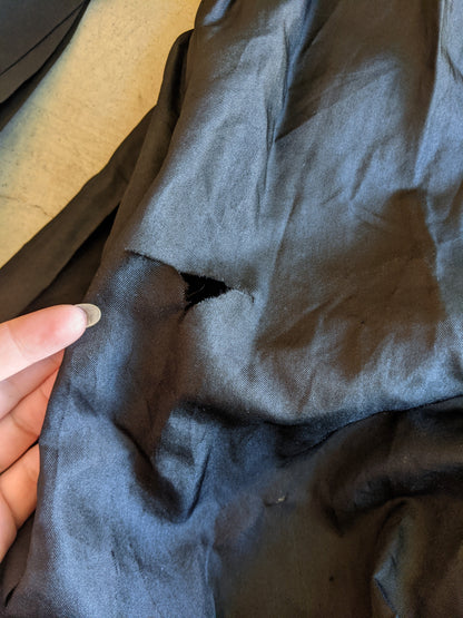 1890s Black Silk Tea Gown or Wrapper