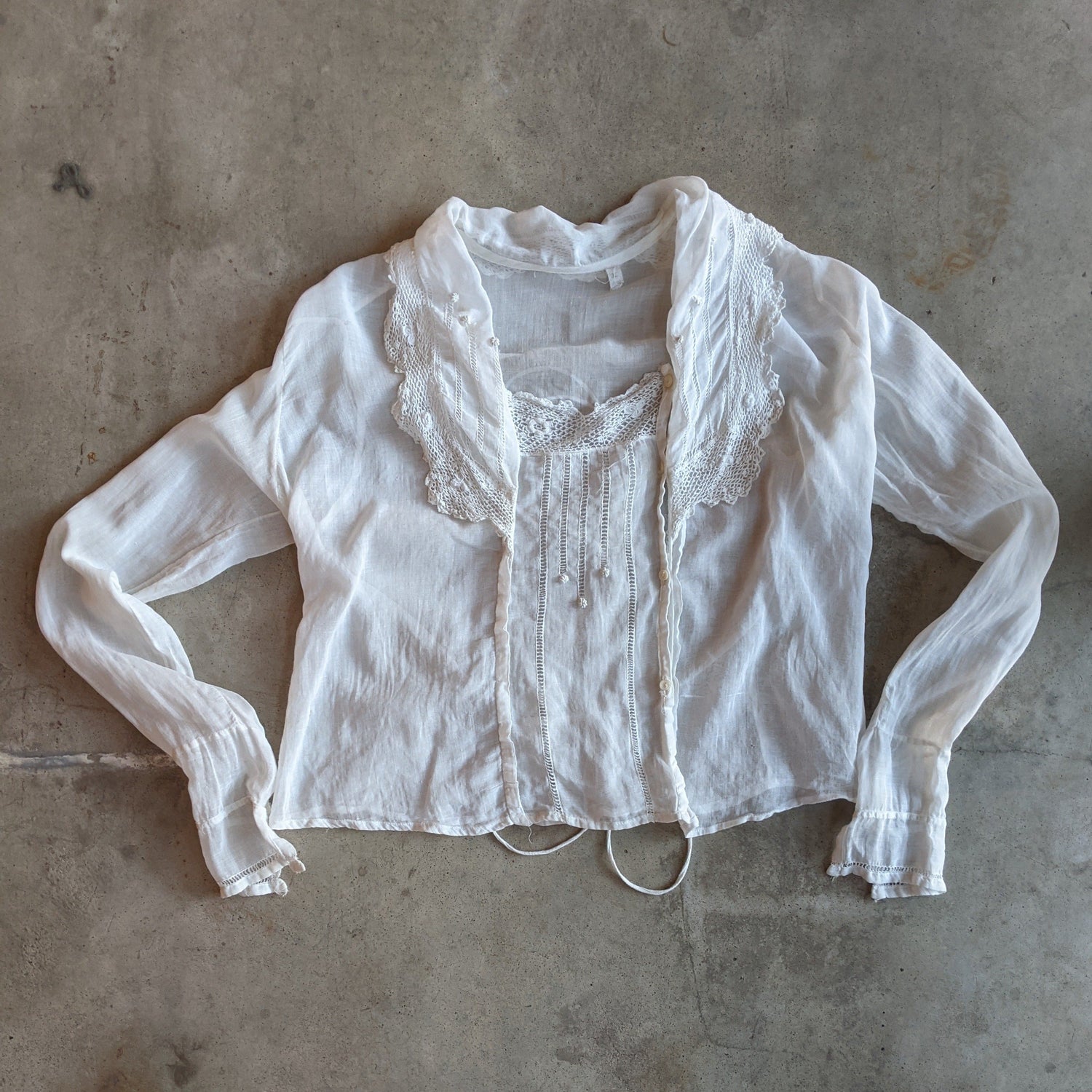 1910s White Cotton Blouse | 