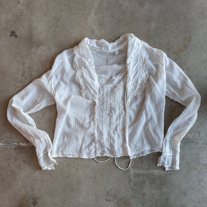 1910s White Cotton Blouse | 