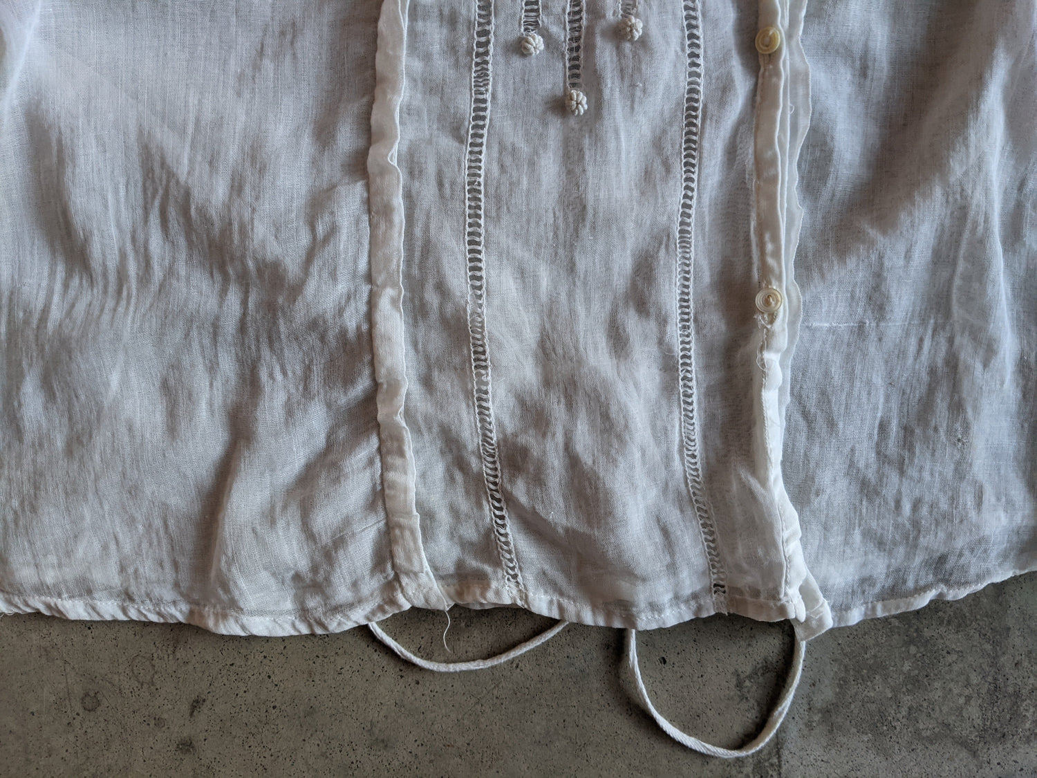 1910s White Cotton Blouse | 