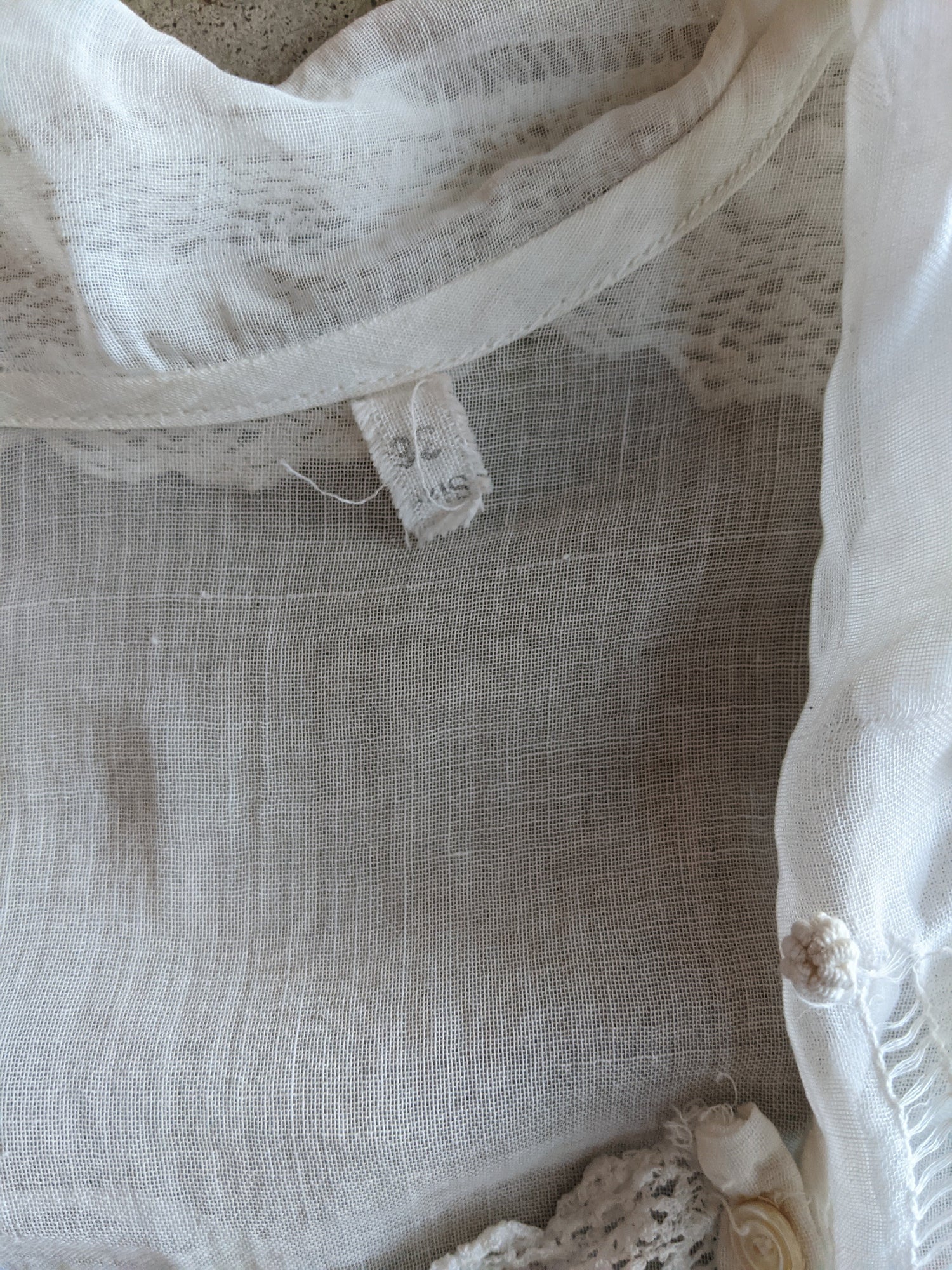 1910s White Cotton Blouse | 