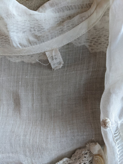 1910s White Cotton Blouse | 