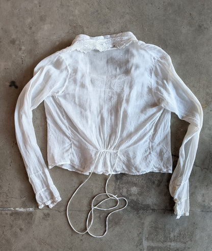 1910s White Cotton Blouse | 