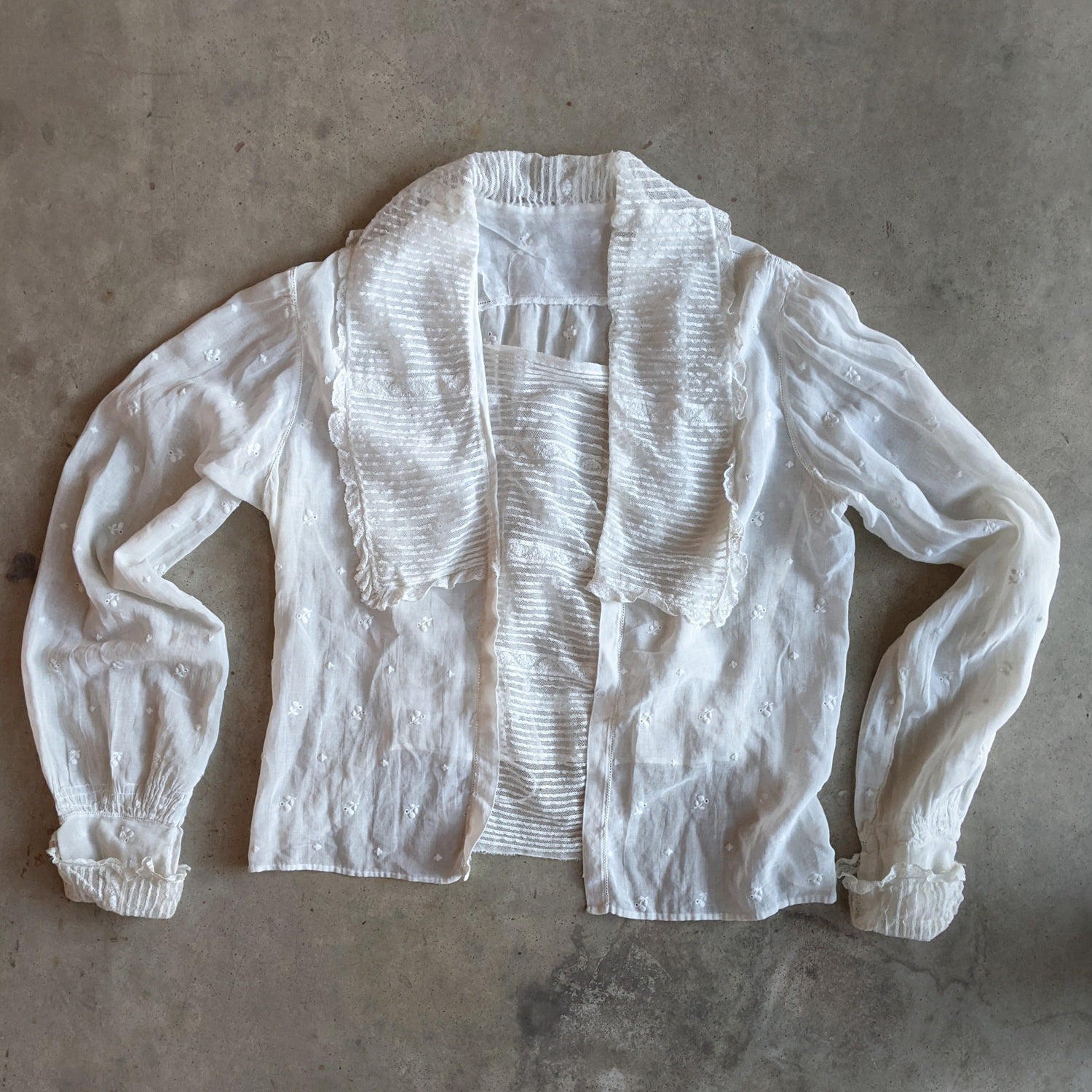 1910s White Cotton Blouse | 