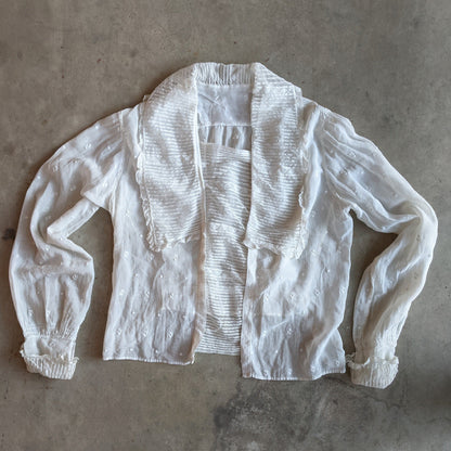 1910s White Cotton Blouse | 