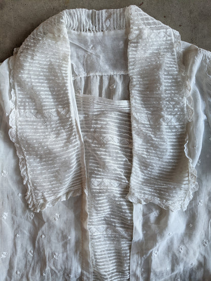 1910s White Cotton Blouse | 