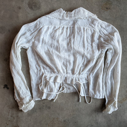1910s White Cotton Blouse | 