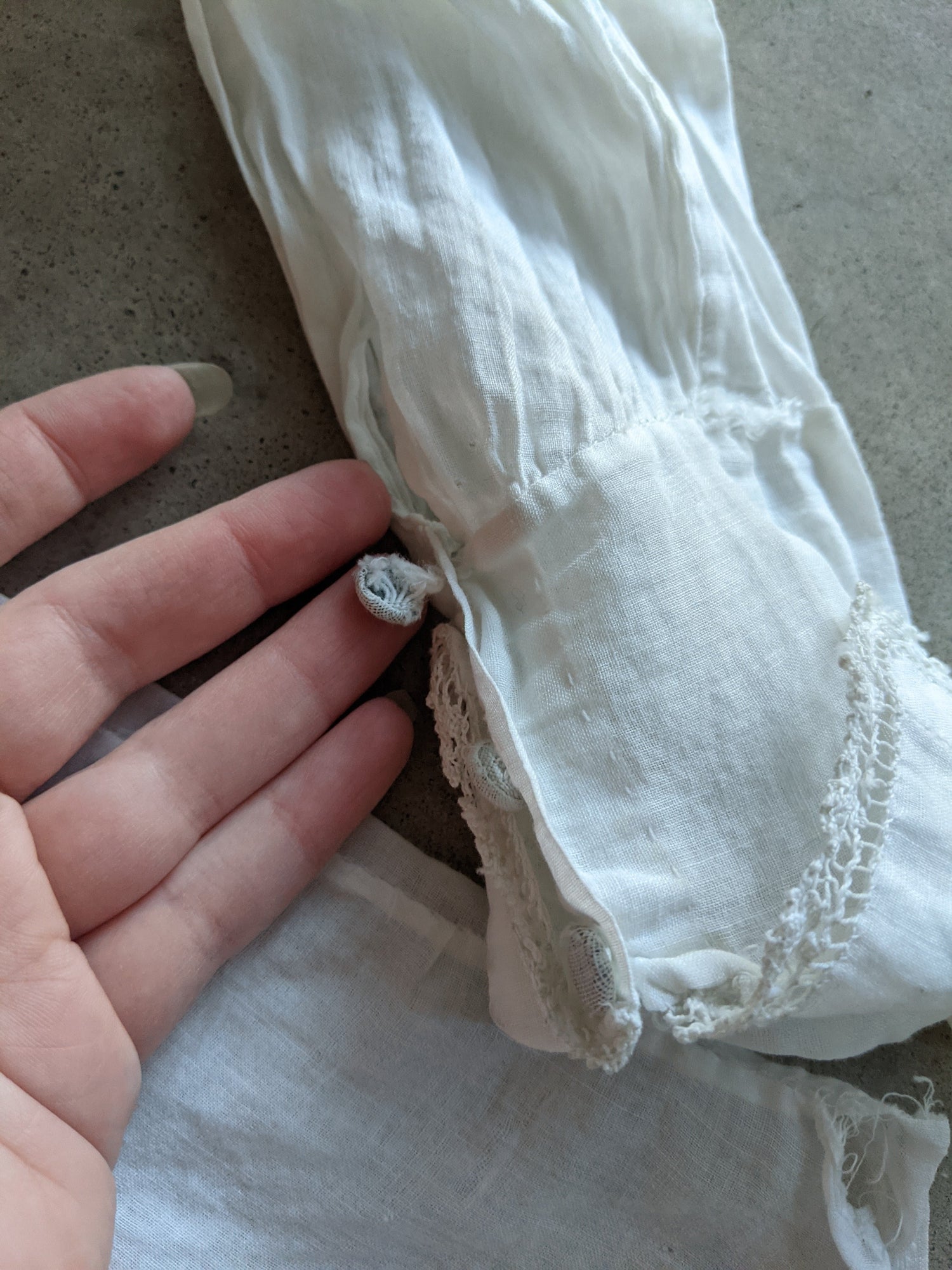 1910s White Cotton Blouse | 