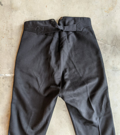 1900s-1910s Black Wool Trousers