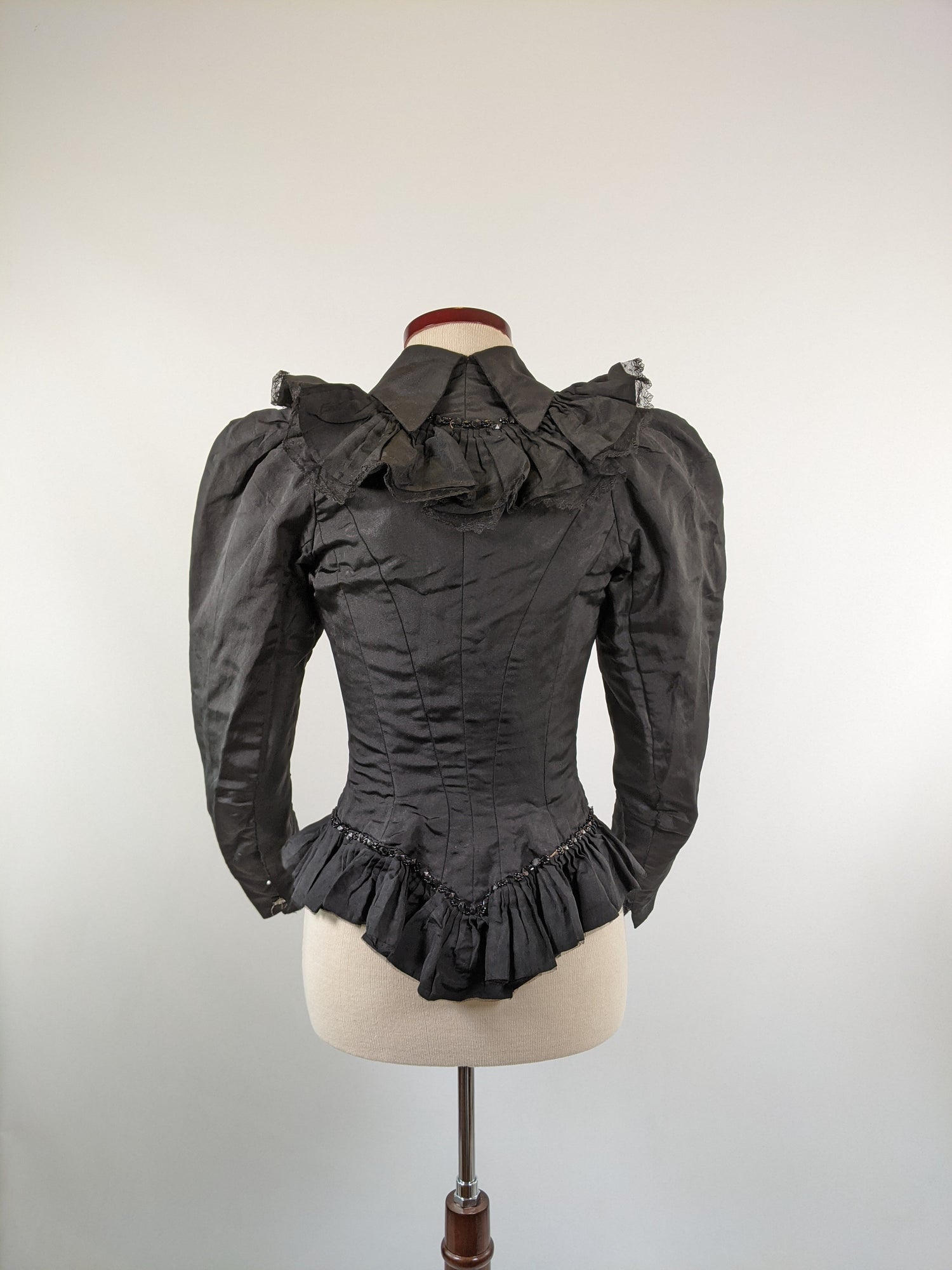 1890s Black Bodice XXS