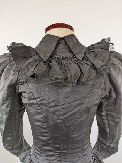 1890s Black Bodice XXS