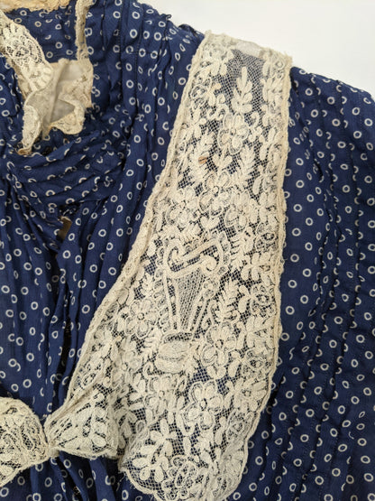 1900s Blue Polka Dot Bodice