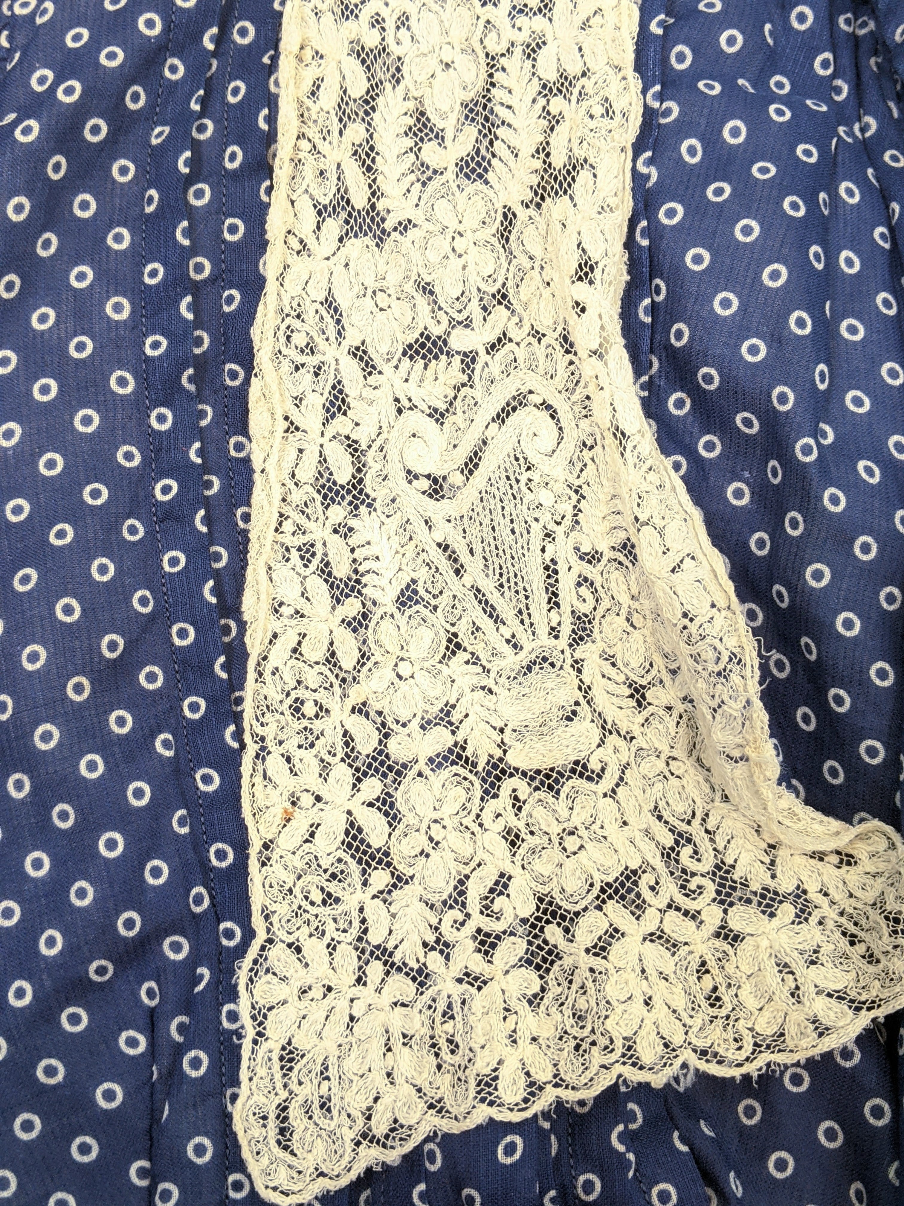 1900s Blue Polka Dot Bodice