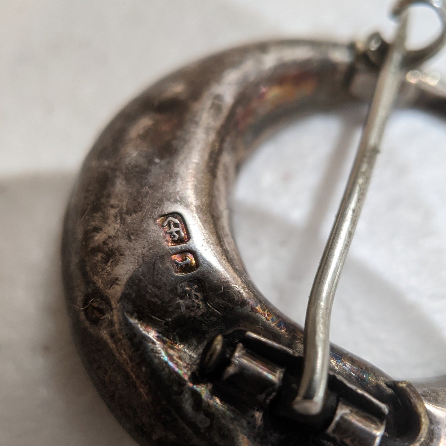 1885 Sterling Silver Moon Brooch