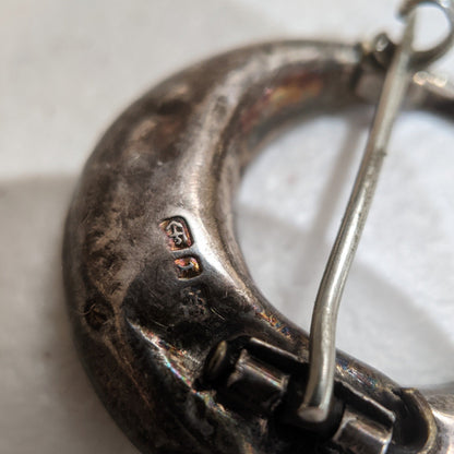 1885 Sterling Silver Moon Brooch