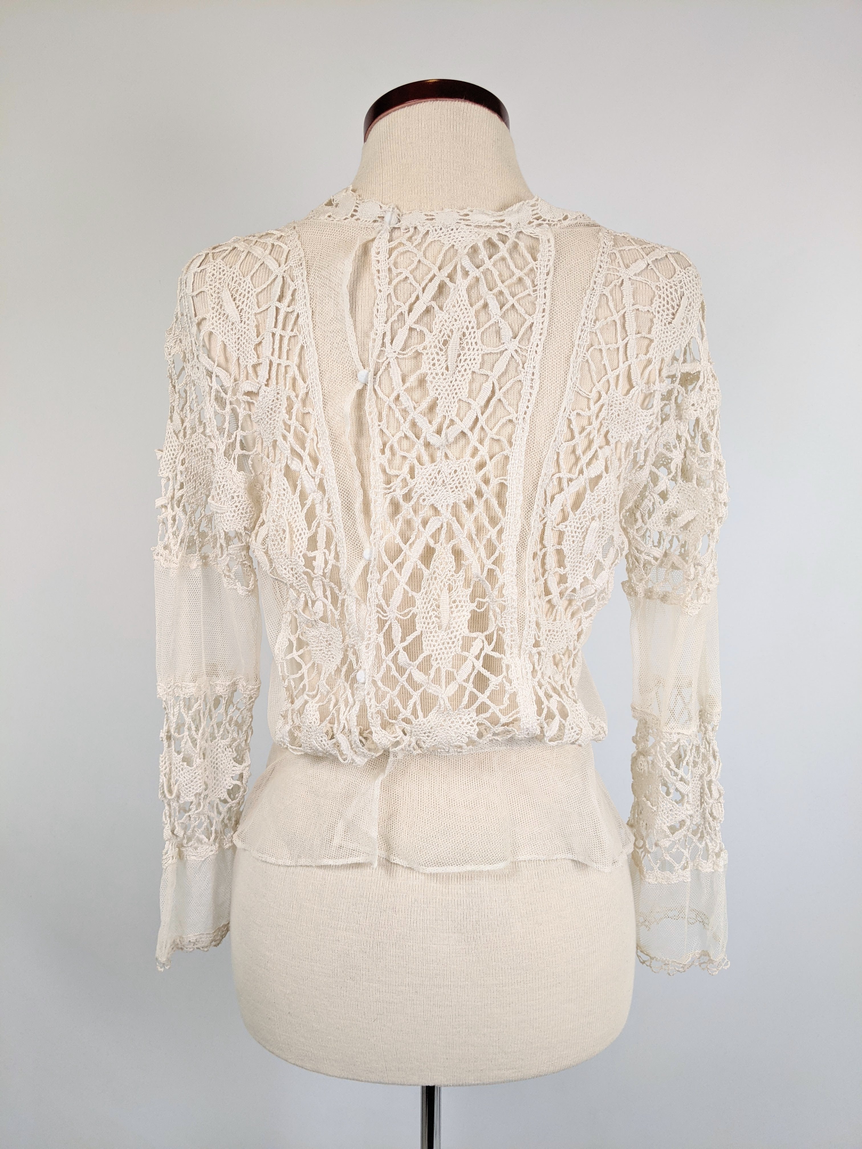 1900s White Lace Blouse