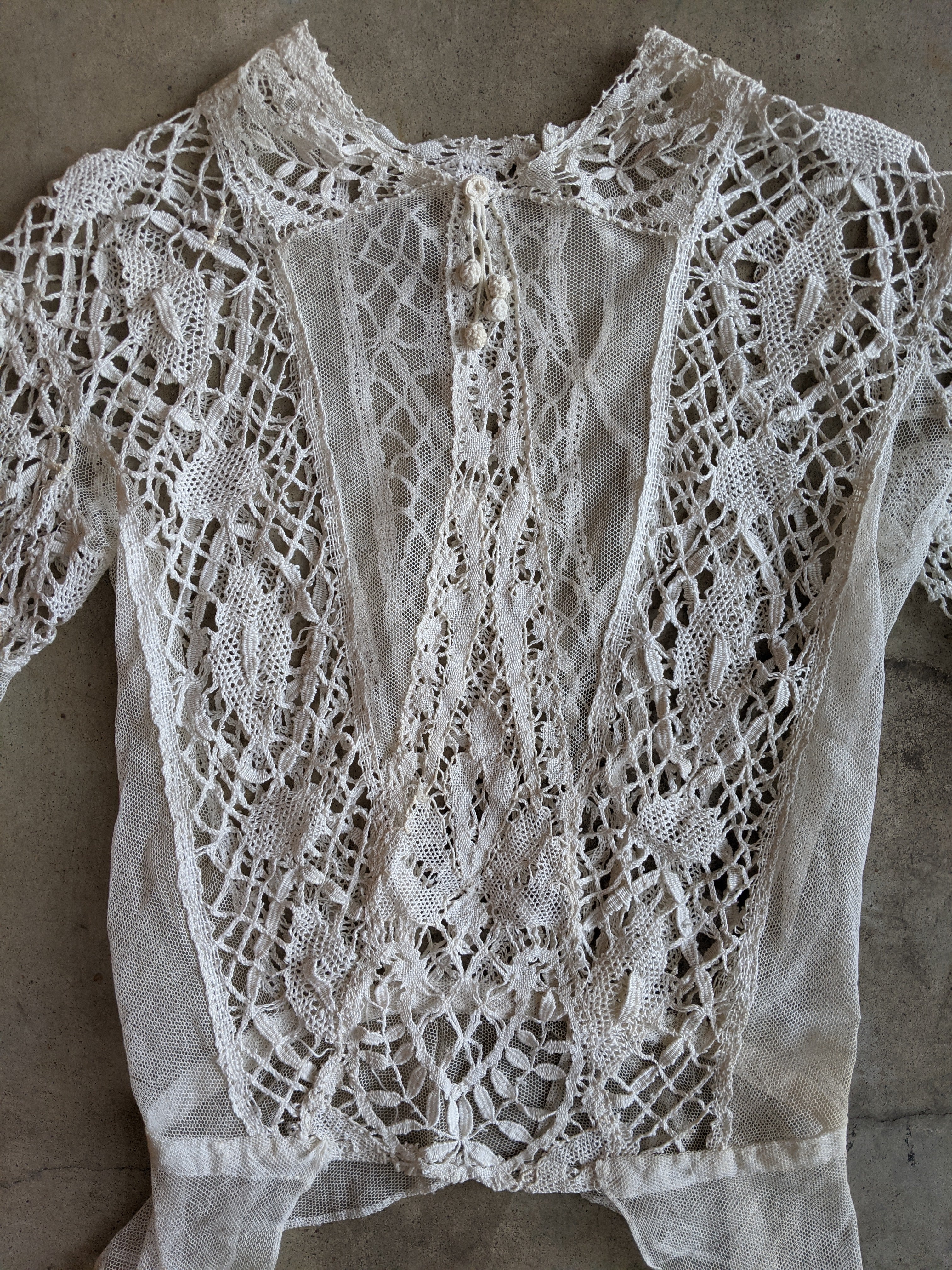 1900s White Lace Blouse