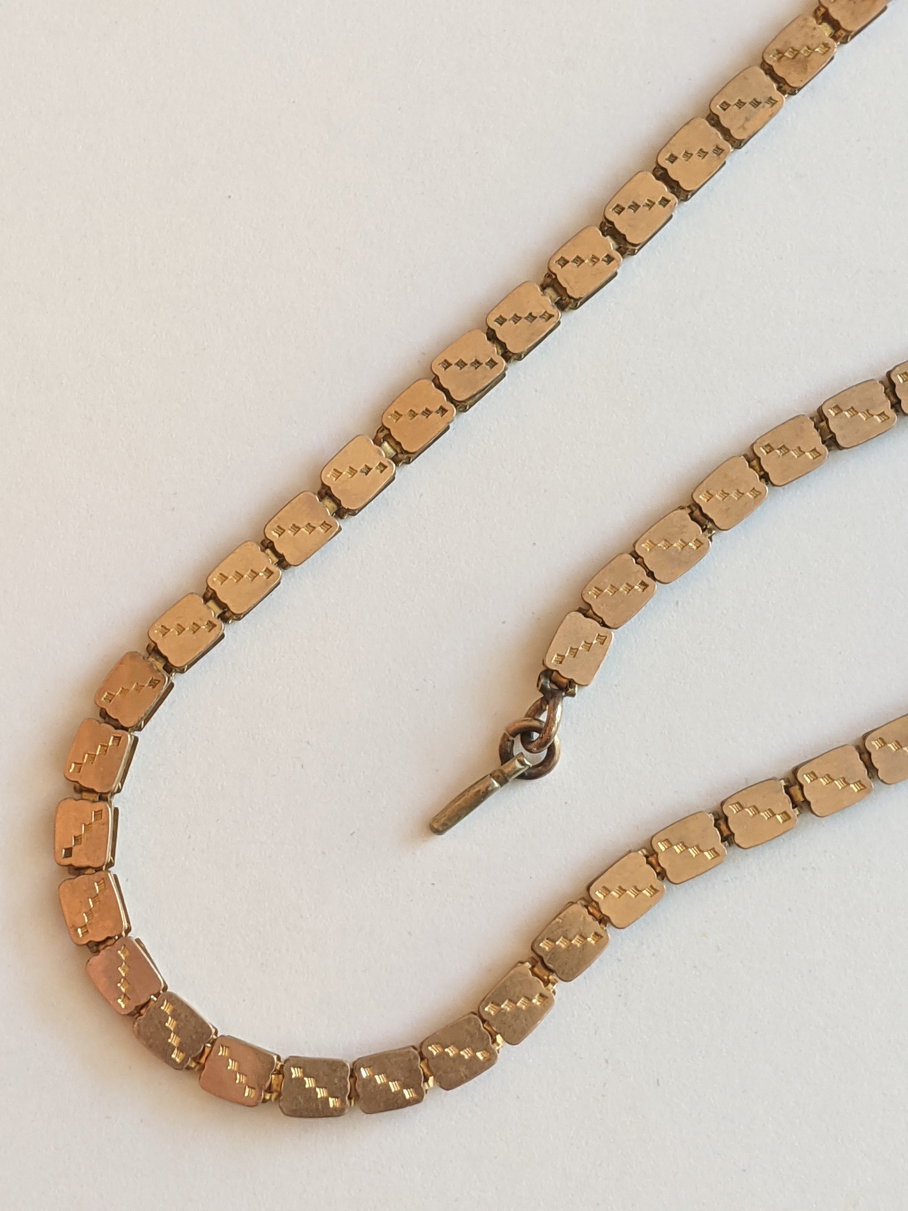 Late 19th C Book Chain Celestial Necklace