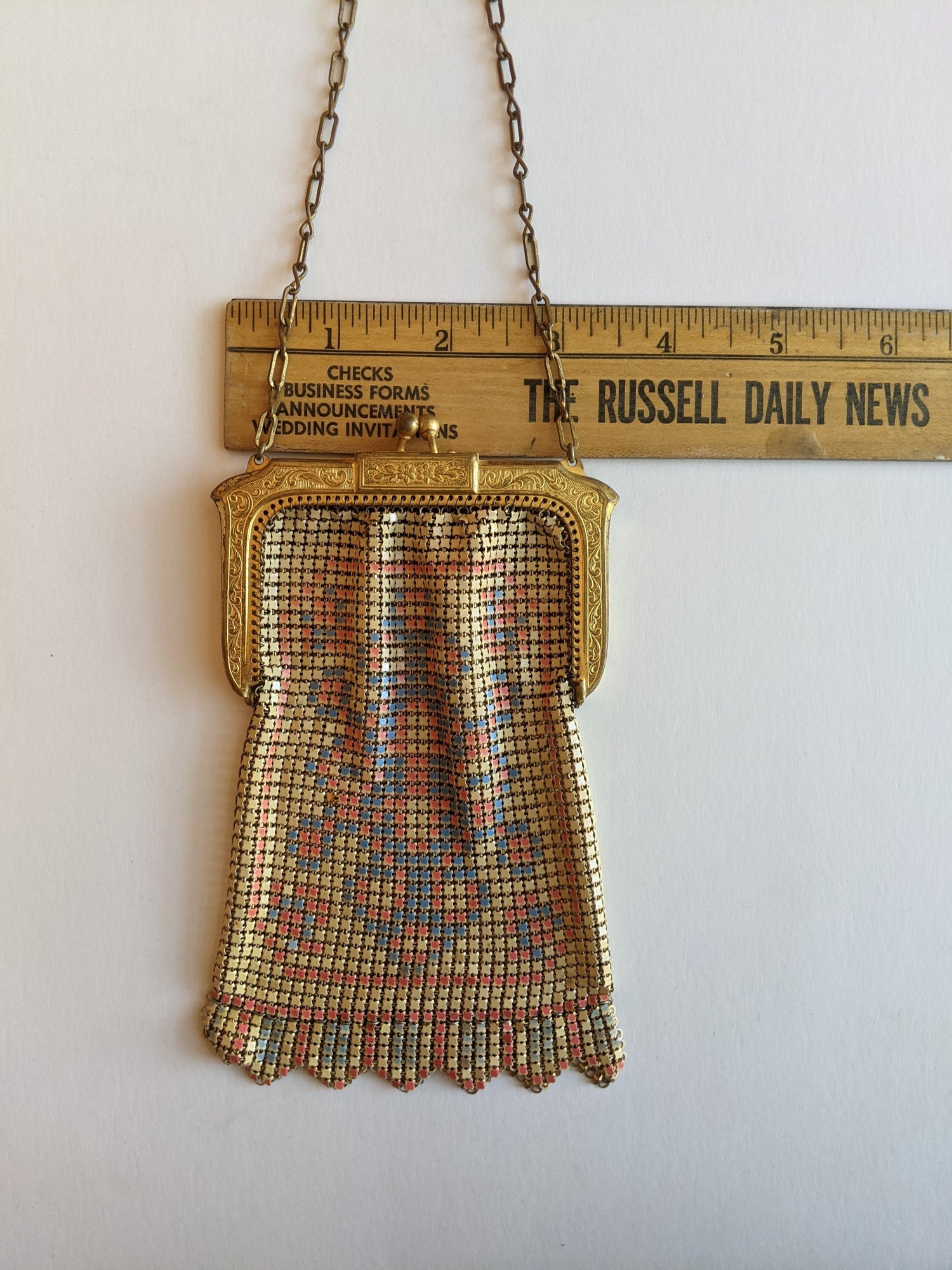 Art Deco Whiting &amp; Davis Enameled Purse