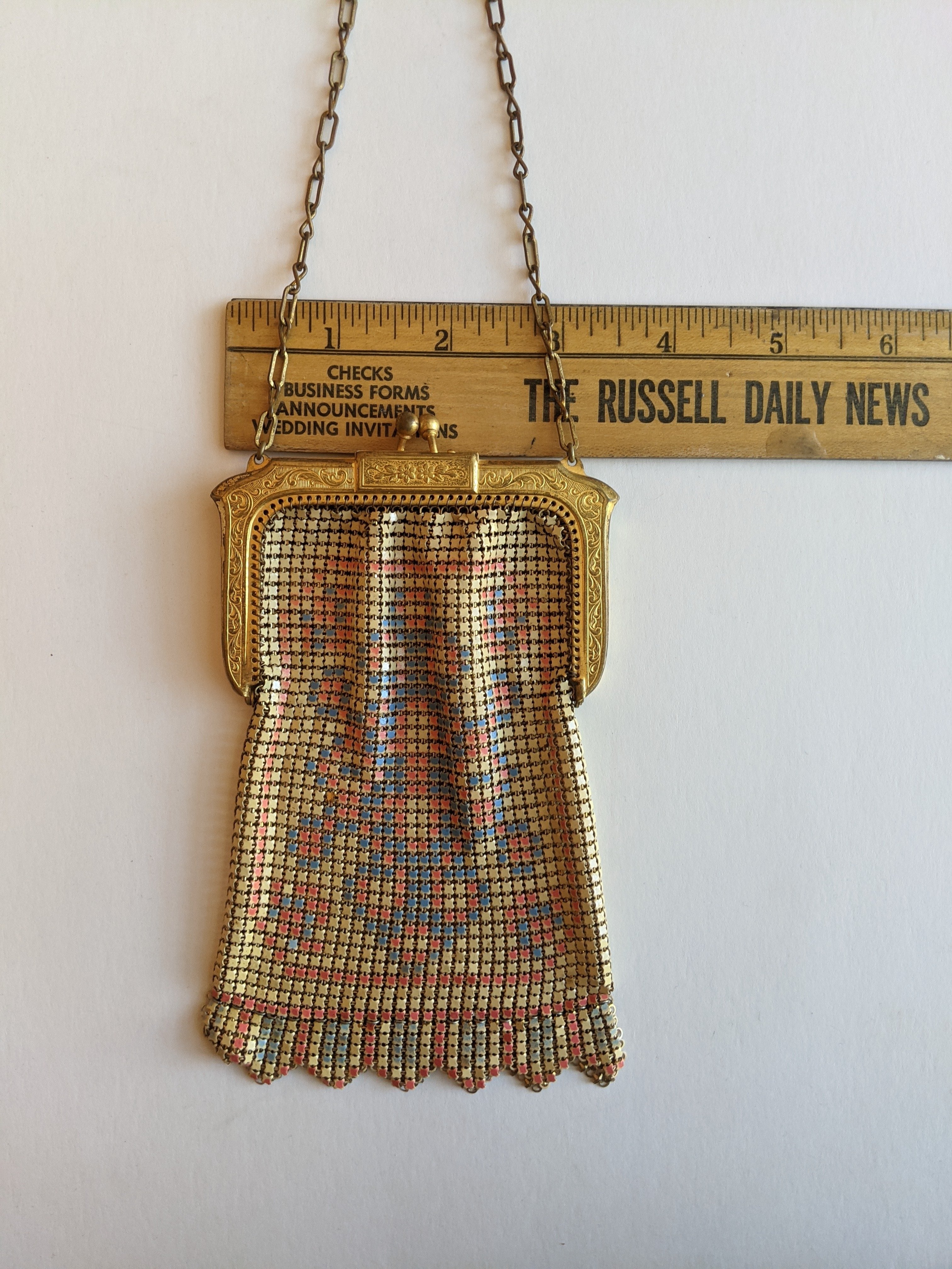 Art Deco Whiting &amp; Davis Enameled Purse